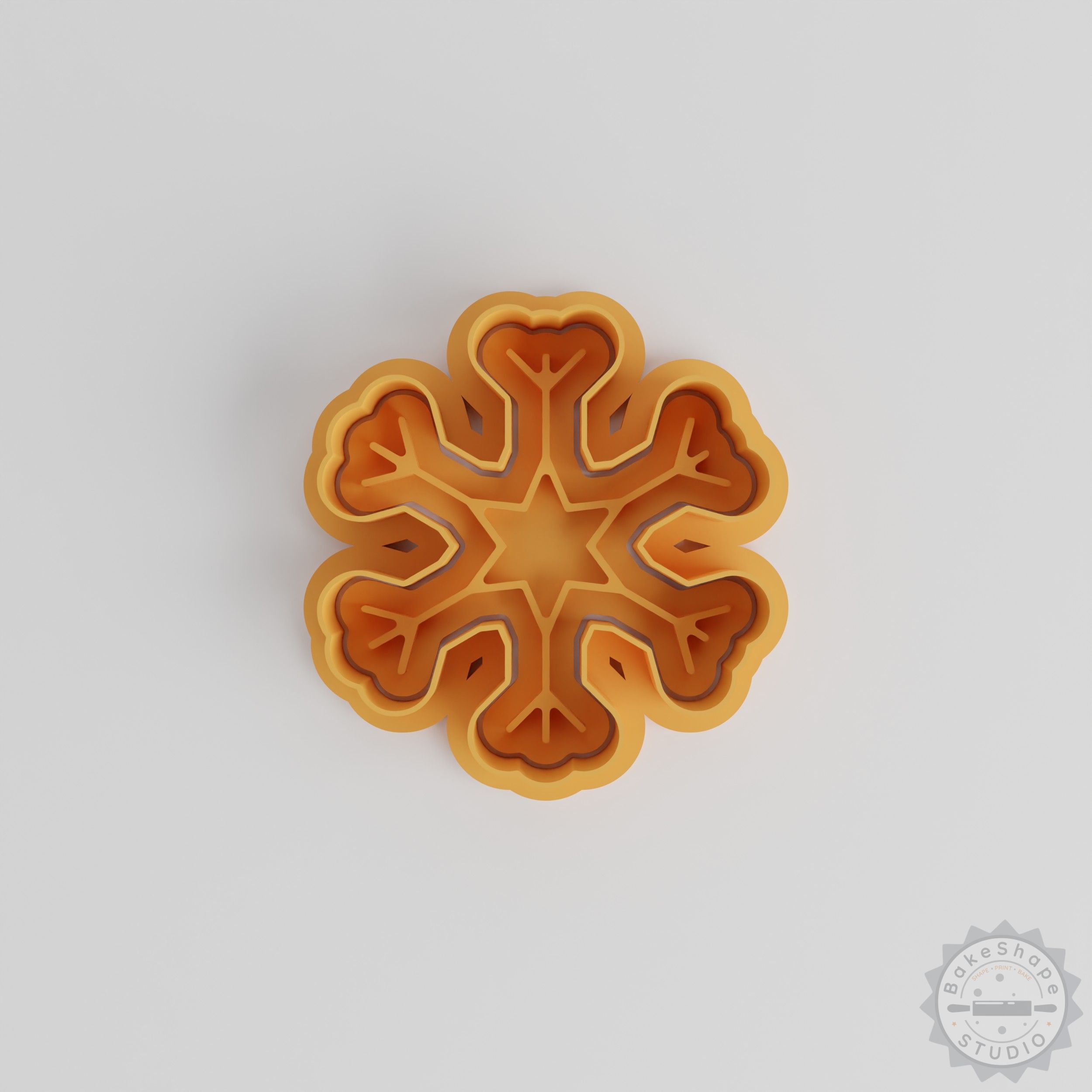 Winter Snowflake Cookie Cutter & Stamp Set, 3 Sizes, Perfect for Fondant & Baking