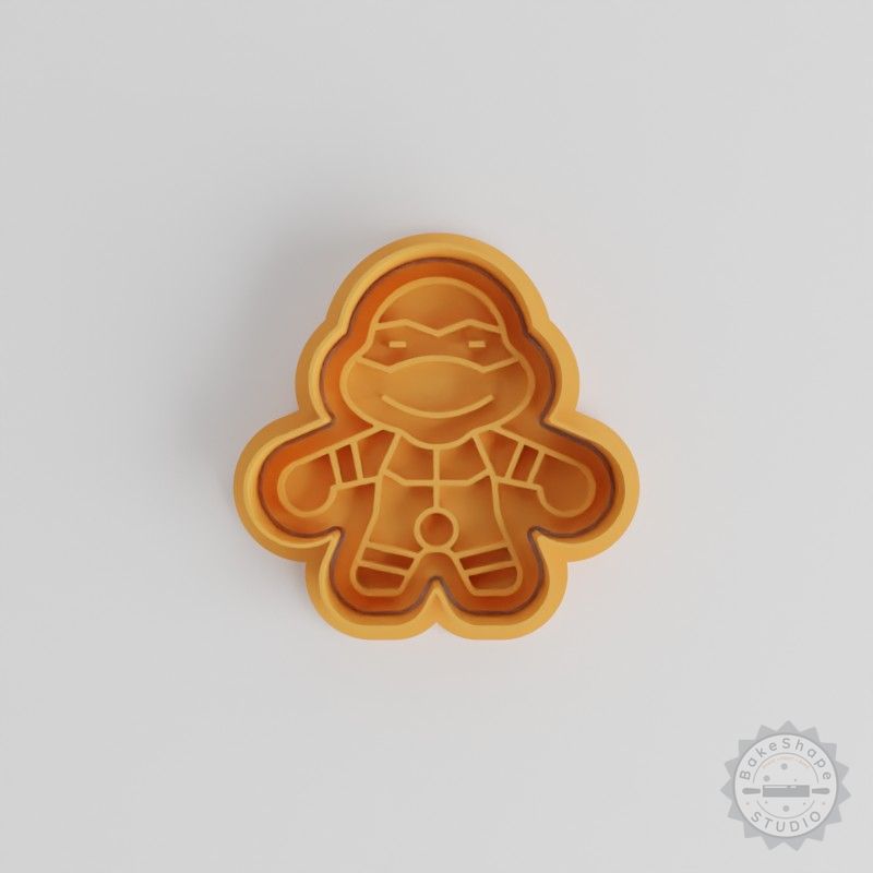 Ninja Shape Cutter & Stamp Set, 6-Piece, S/M/L Sizes for Cookies and Fondant, Perfect Kitchen Tool