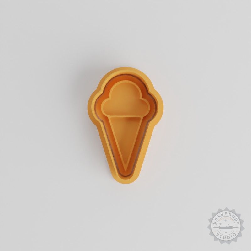 Ice Cream Cone Cookie Cutter Set, 6 Pieces, 3 Sizes, Perfect for Cookies & Fondant