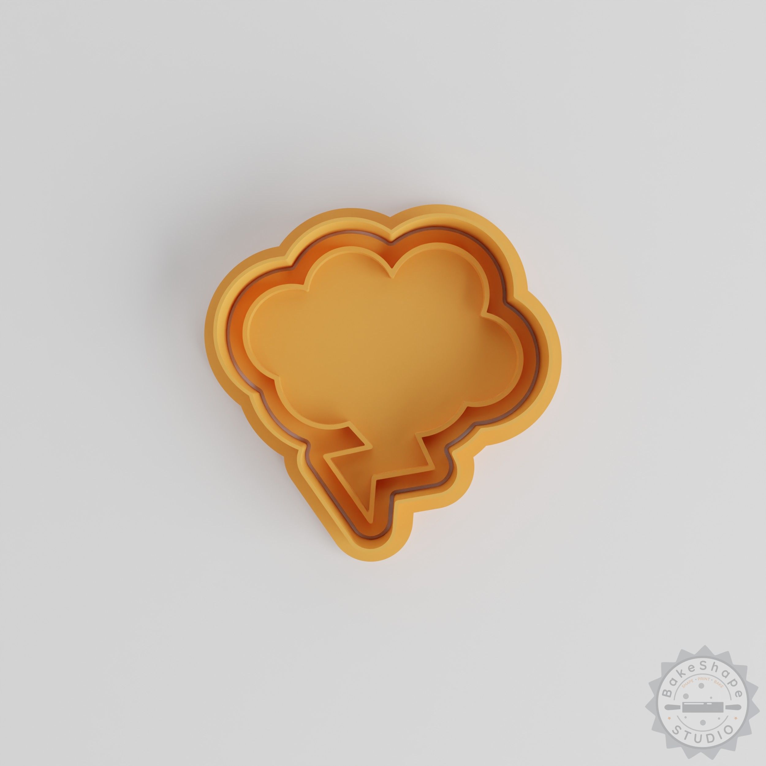 Thought Bubble Shape Cutter and Stamp Set, Perfect for Cookies, Fondant, 6 Pieces, S/M/L