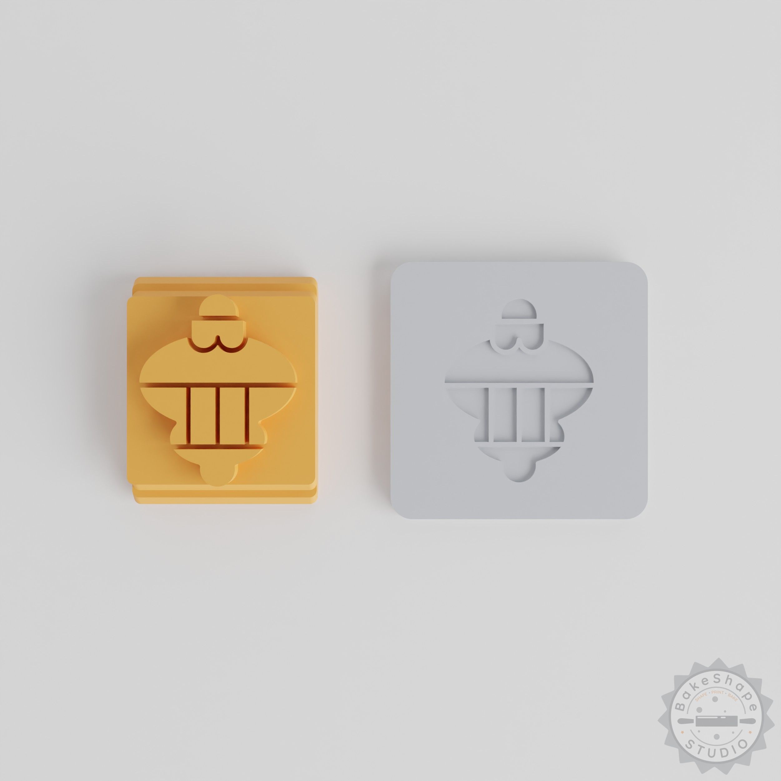 Festive Stamp Tile Set, 5 Sizes, Christmas Cookie, Clay, Fondant, Yuletide Decoration
