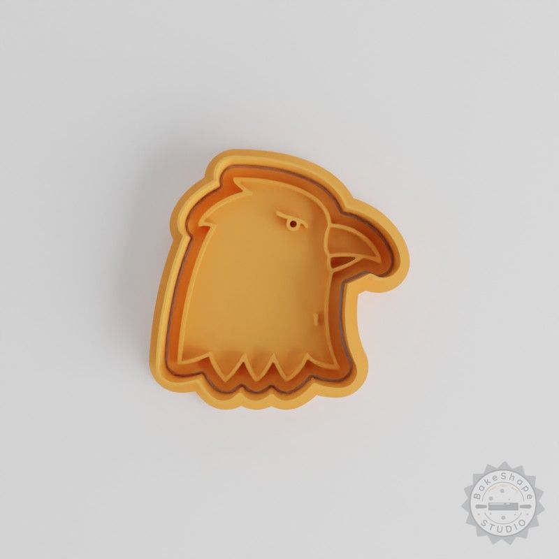 Eagle Cookie Cutter and Stamp Set, Bird Shape Baking Mold, 6 Piece Bundle, S/M/L Sizes
