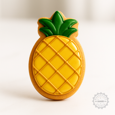 Decorated example 1 of Pineapple Shape Cutter and Stamp Set, Perfect for Cookies and Fondant, 6-Piece Set