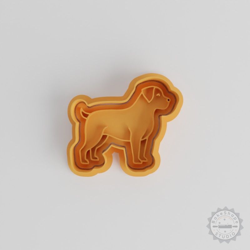 Rottweiler Cookie Cutter Set, 6-Piece Shape & Stamp, S/M/L Sizes for Fondant or Cookies