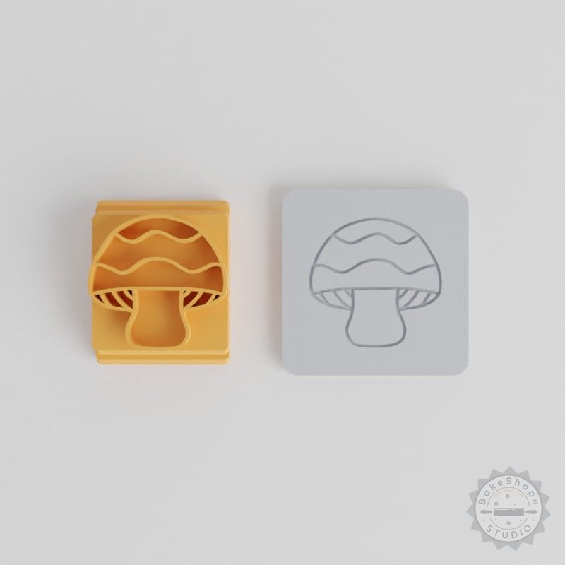 Mushroom Stamp Tile Set for Clay, Cookies & Fondant – 5 Sizes: 20-40mm