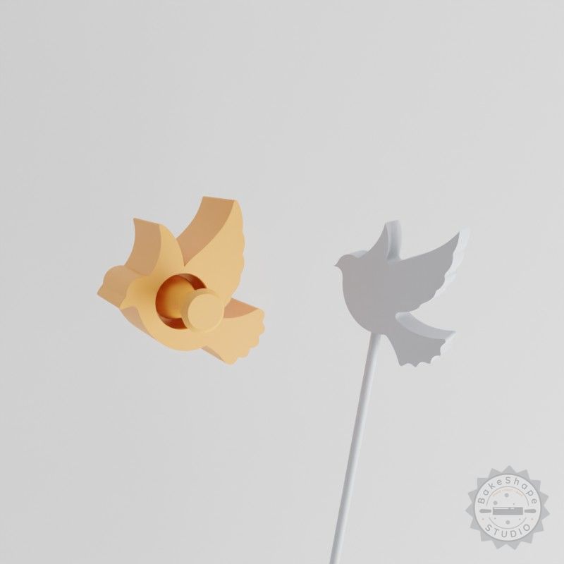 Dove Cake Pop Mold Set, 2-Piece Peace Bird, Spirituality-Inspired Design