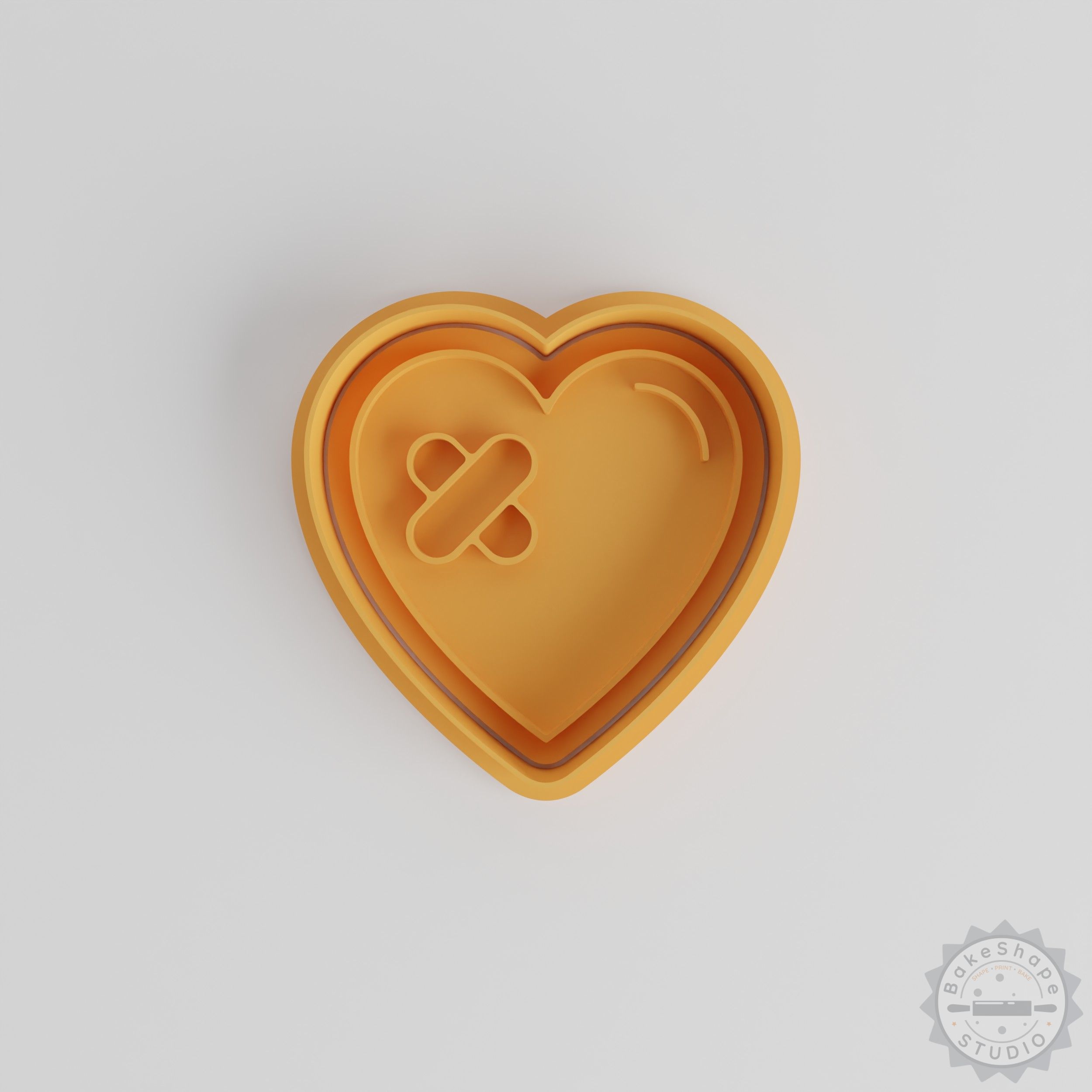 Broken Heart Cookie Shape Cutter & Stamp Set, 6 Pieces, Perfect for Fondant & Cookies