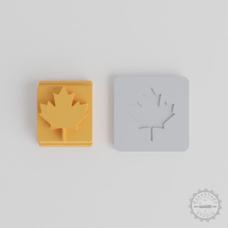 Leaf Stamp Tile Set for Clay Cookies Fondant, 5-Piece Nature Leaf Designs