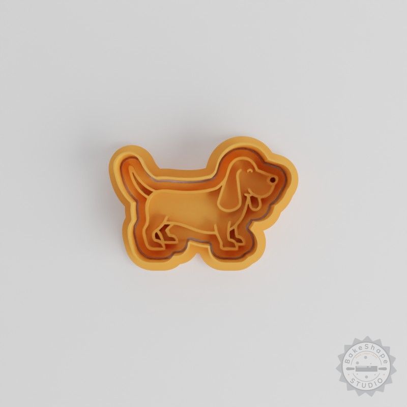 Basset Hound Cookie Cutter Set, 6-Piece, Shapes & Stamps for Cookies and Fondant, Dog Lover Baking Kit