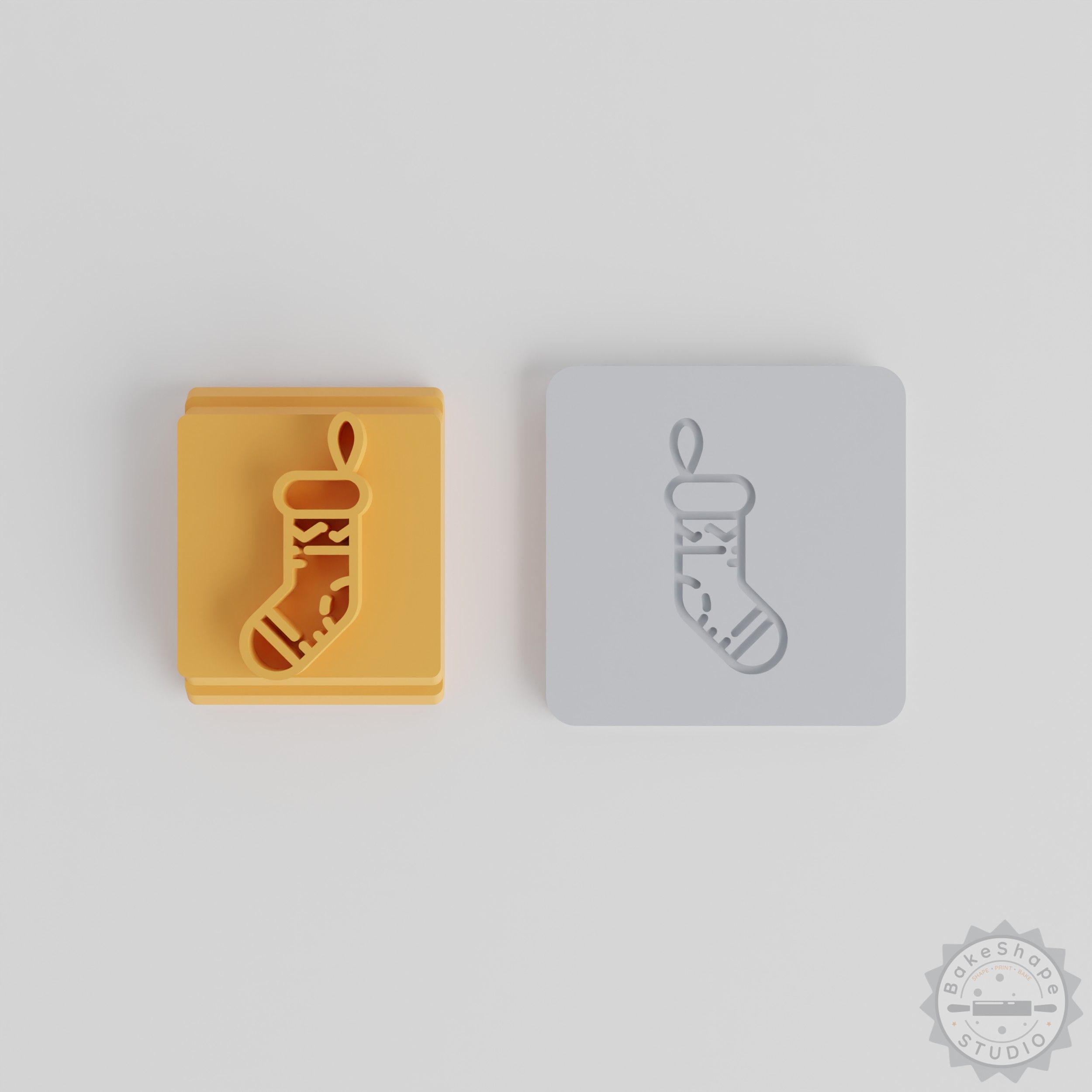 Christmas Stocking Stamp Set, 5 Motif Sizes, Perfect for Clay, Cookies, Fondant and Soft Materials