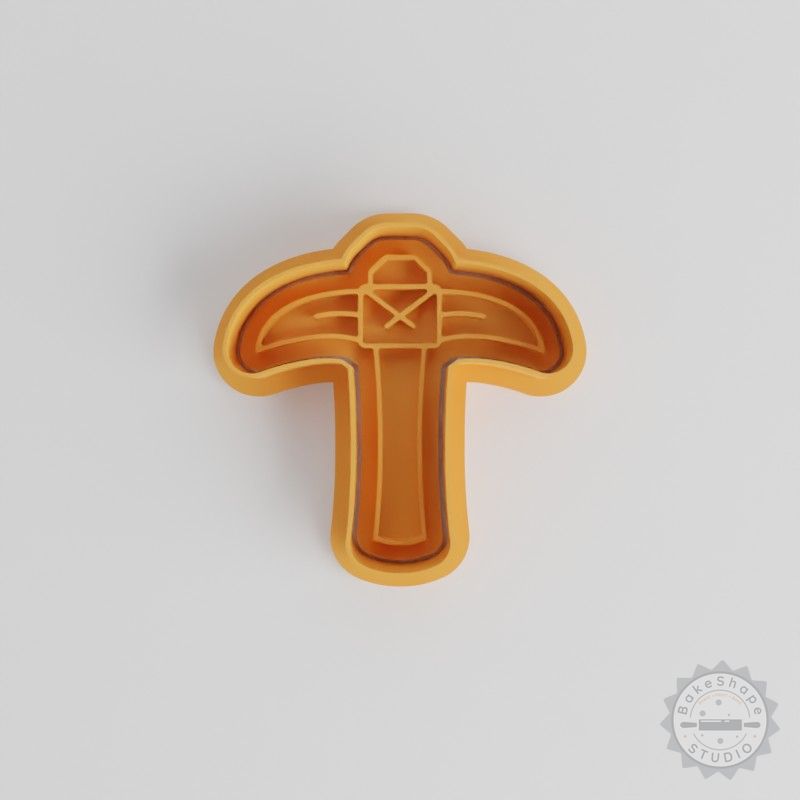 Pick Axe Cookie Cutter Set, 6 Piece Bundle with Shape Stamp, Perfect for Cookies & Fondant, Small/Medium/Large Sizes