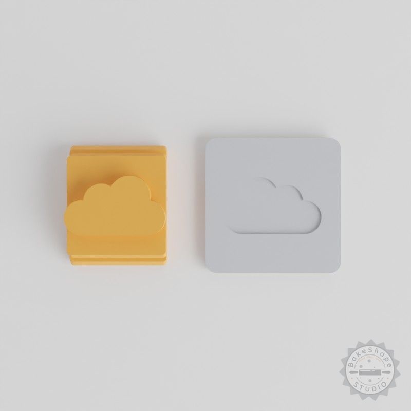 Cloud Stamp Tile Set, 5 Sizes for Clay, Cookies, Fondant, Weather, Forecast Designs