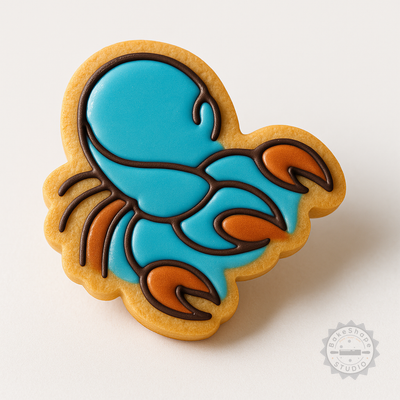 Decorated example 1 of Scorpio Shape Cutter and Stamp Set, 6-Piece Zodiac Design for Cookies, Fondant, Astrology-Themed Baking Tool