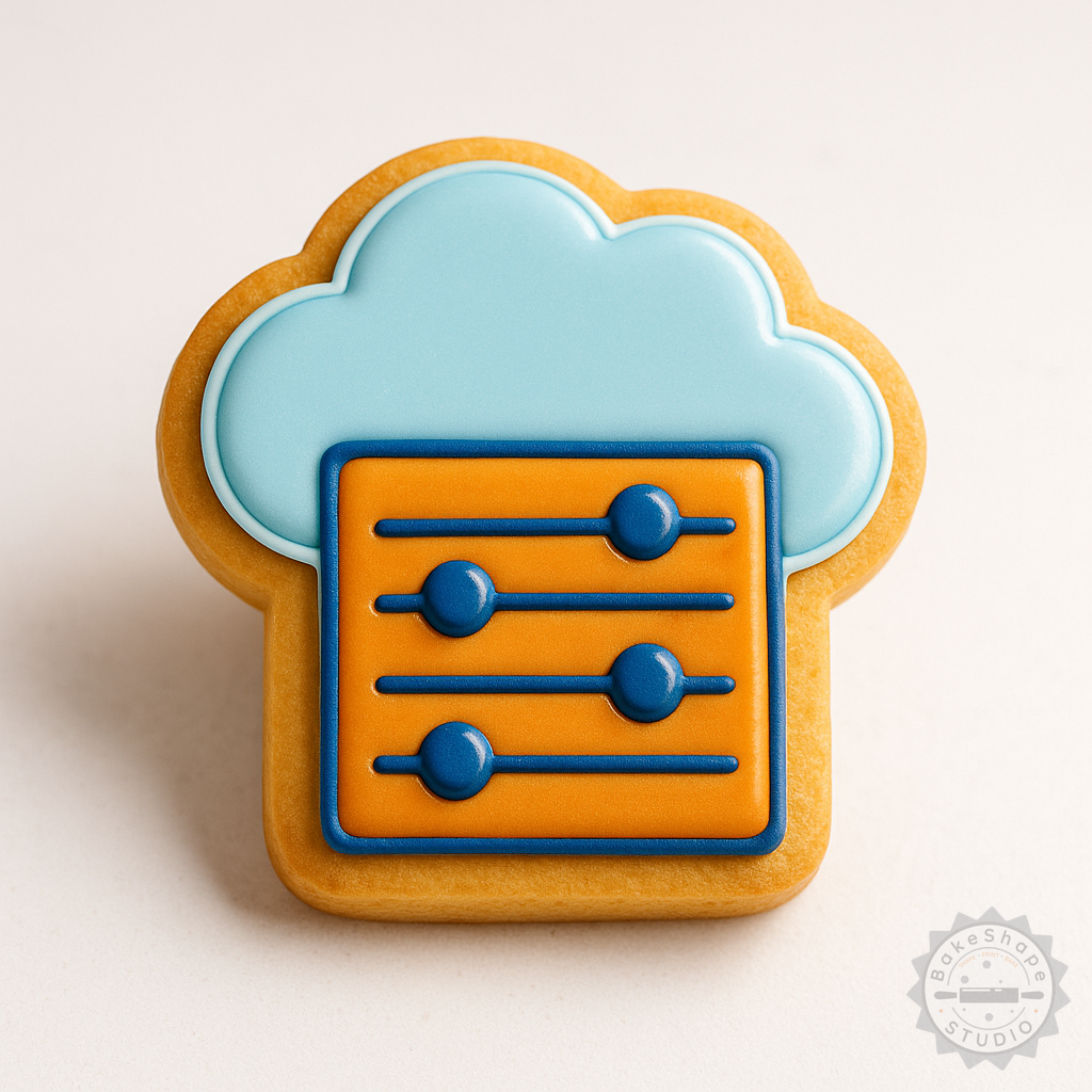 Decorated example 1 of Cloud Shape Cookie Cutter Stamp Set, 6-Piece, S/M/L Sizes for Baking and Fondant