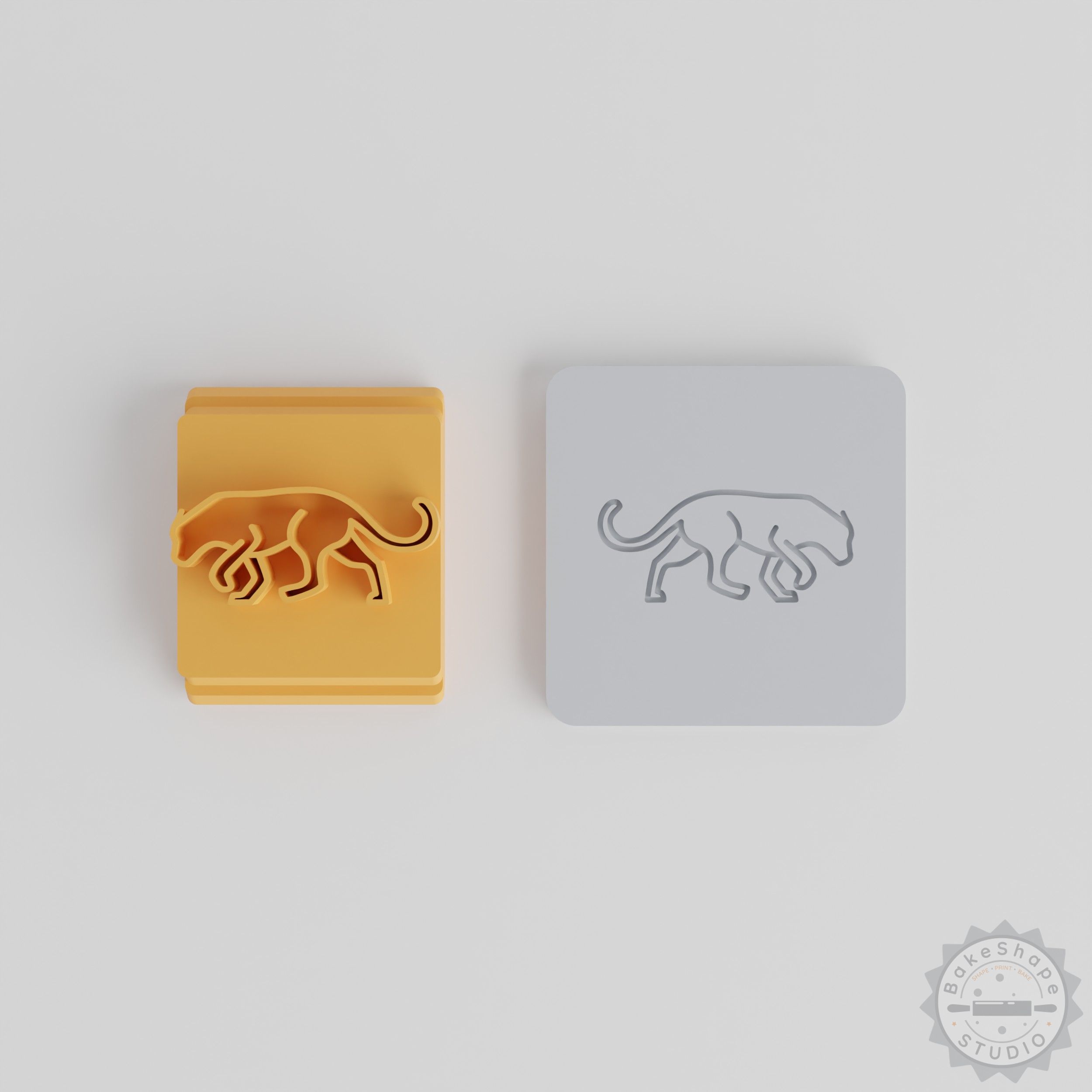 Leopard Stamp Tile Set, 5 Sizes, Animal Motif, Perfect for Clay, Cookies, Fondant