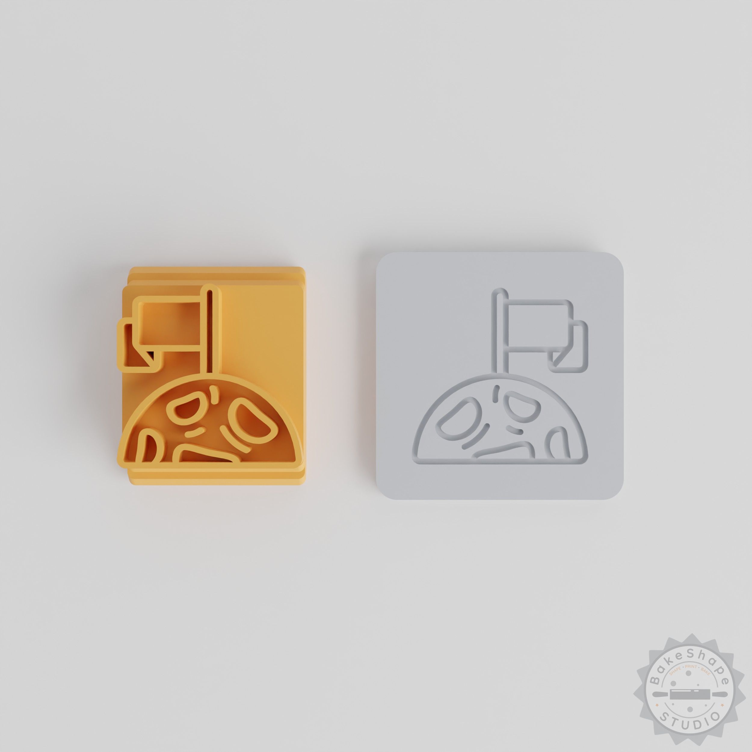 Moon Flag Stamp Tile Set, 5 Sizes for Clay, Cookies, Fondant, Astronomy Crafting