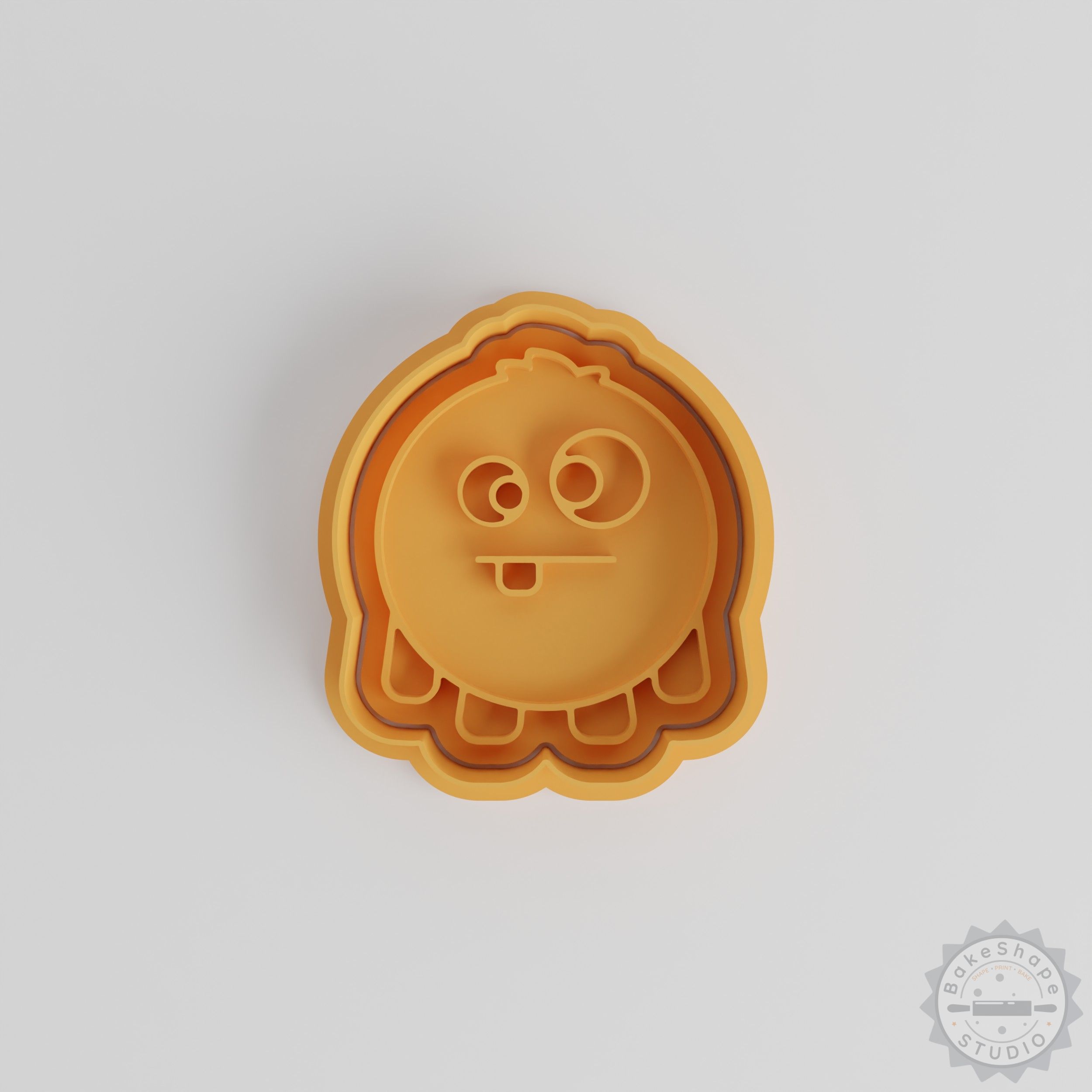 Round Cross Eye Monster Cookie Cutters and Stamps Set, 6 Pieces, S/M/L Sizes, Whimsical Design