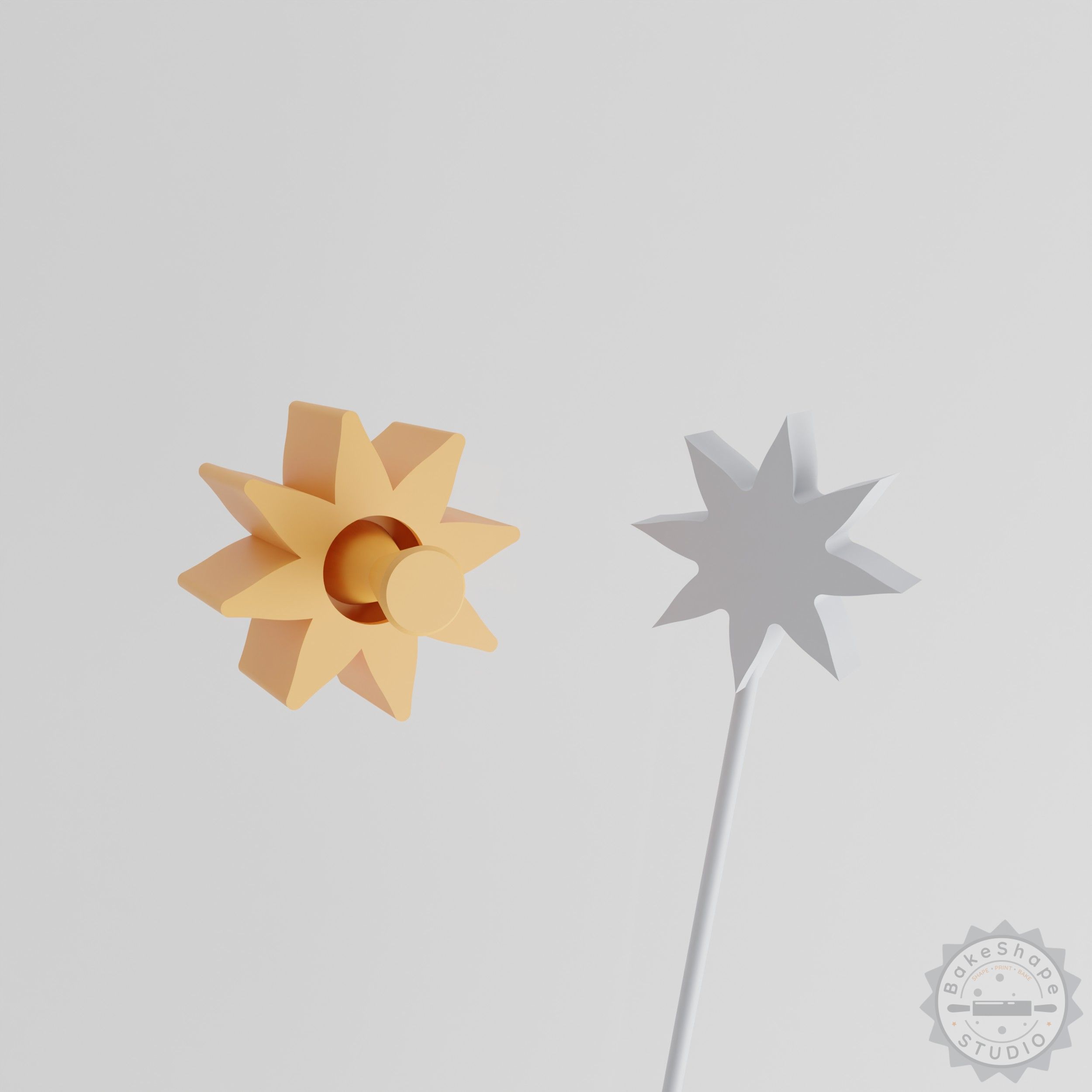 Gazania Cake Pop Mold Set, Flower Blossom Design, 2-Piece Spring Garden Flower Mold