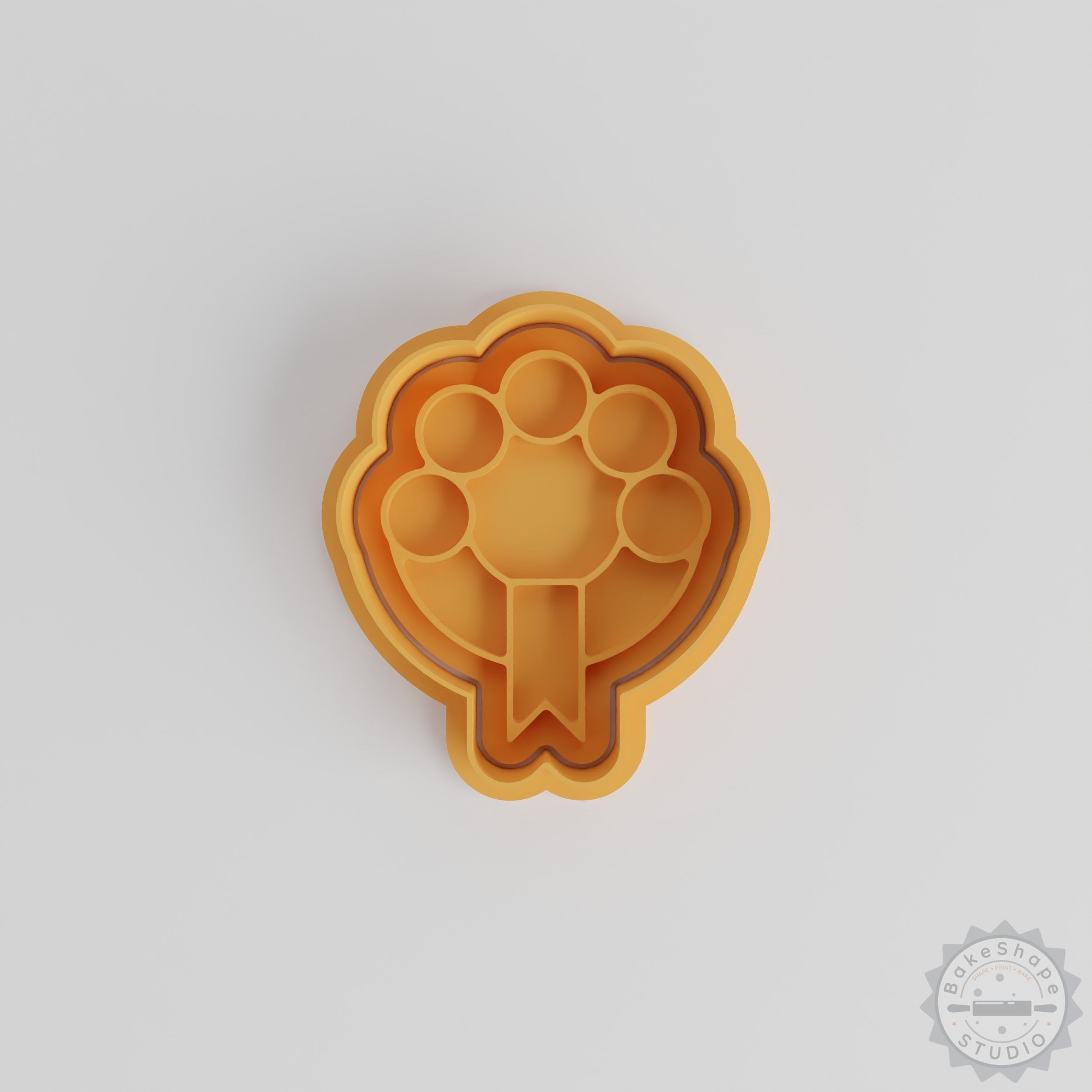 Baby Rattle Shaped Cookie Cutter & Stamp Set, 6-Piece Fondant Baking Collection