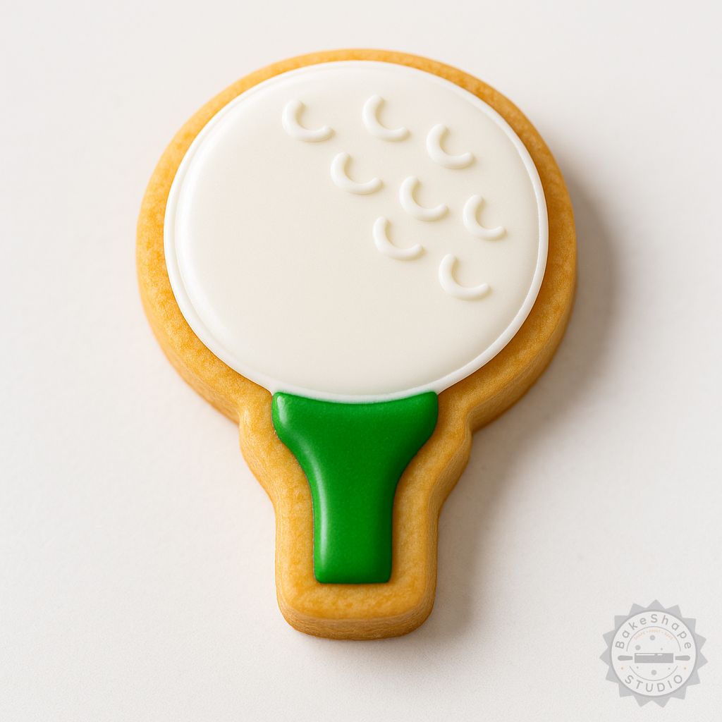 Golf shape cutter and stamp STL set for cookie cutters and fondant decoration in multiple sizes