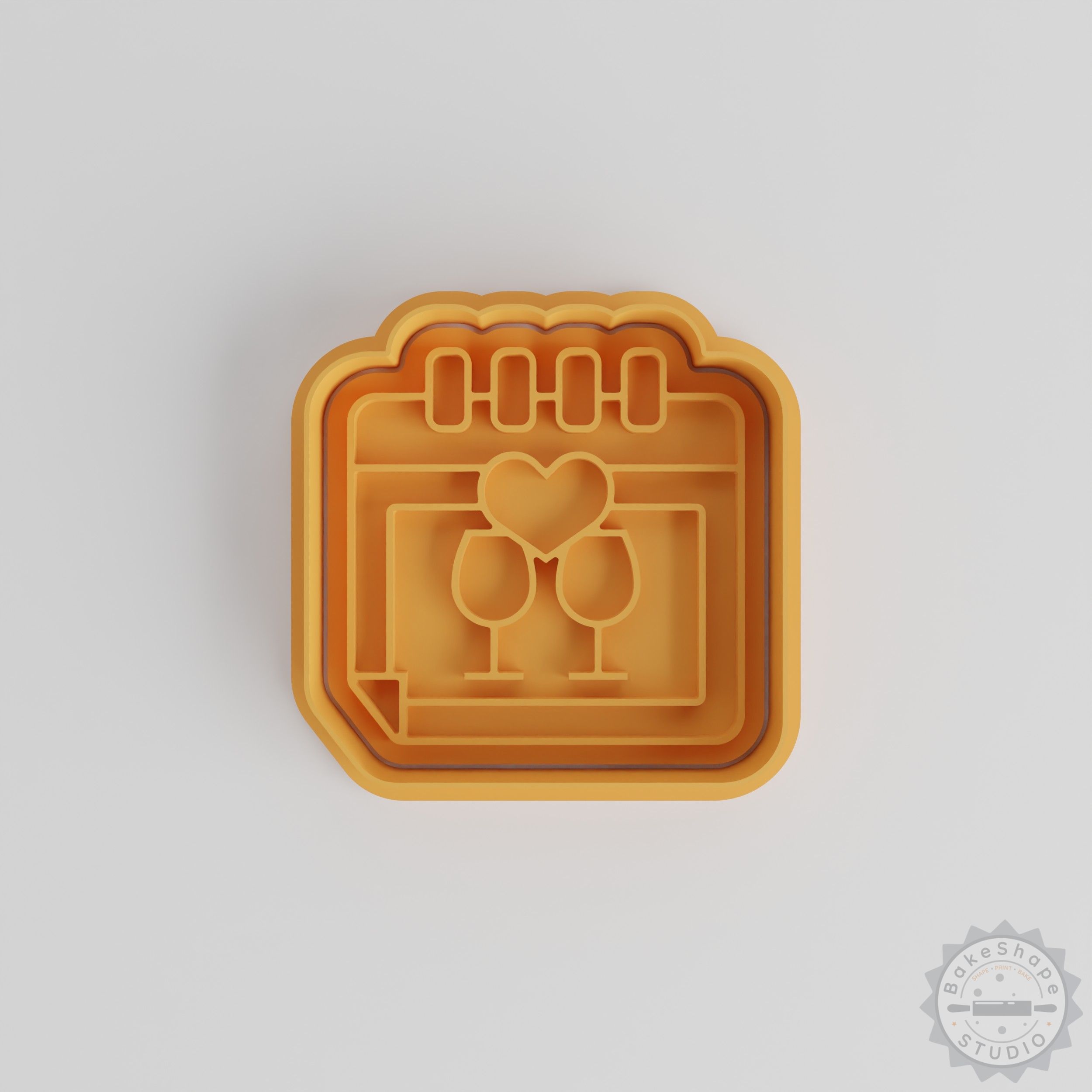 Anniversary Cookie Cutter and Stamp Set, Perfect for Fondant, Wedding Decoration, 6-Piece S/M/L