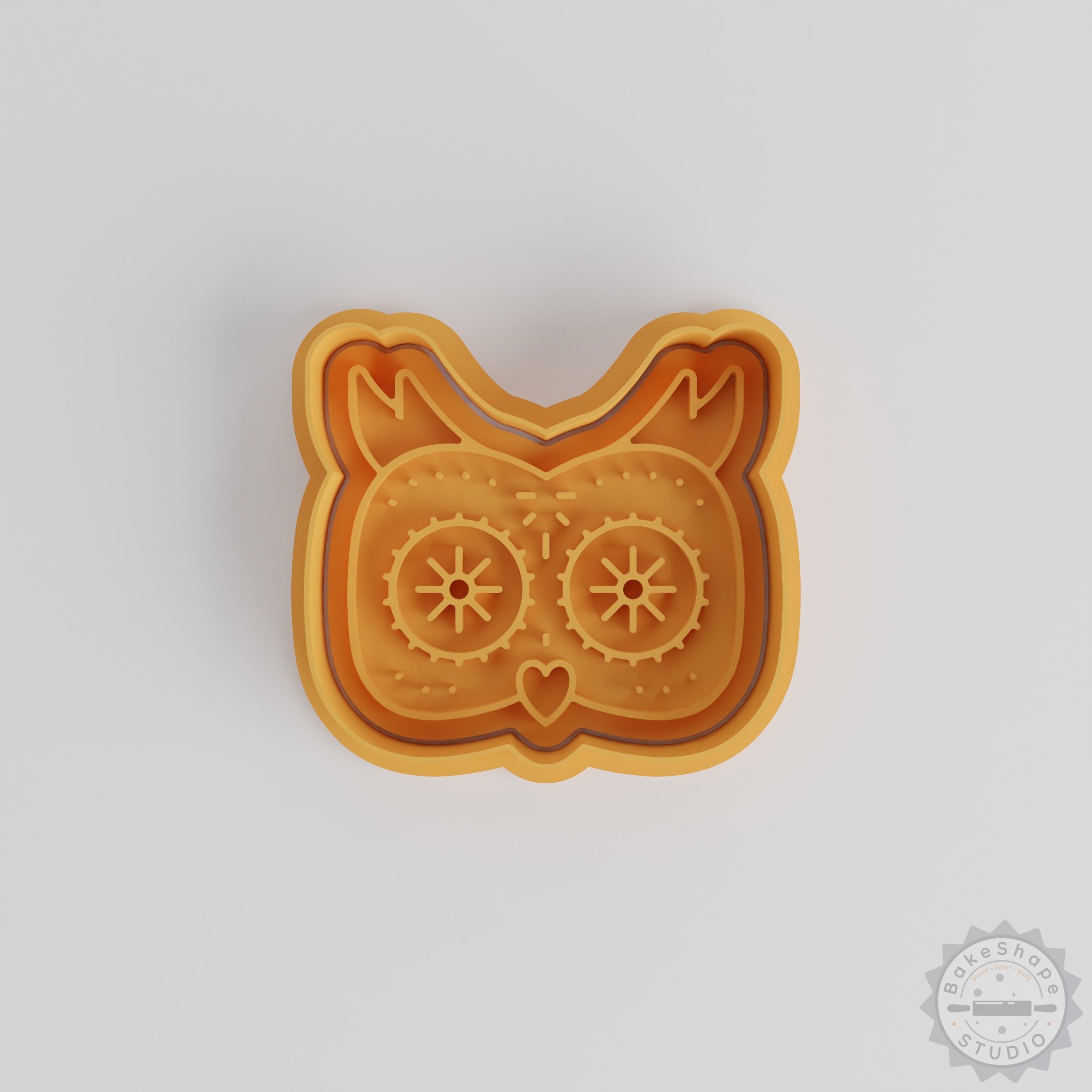 Owl Shape Cutter & Stamp Set, 6-Piece Cookie and Fondant Tool, Day of the Dead Owl Designs