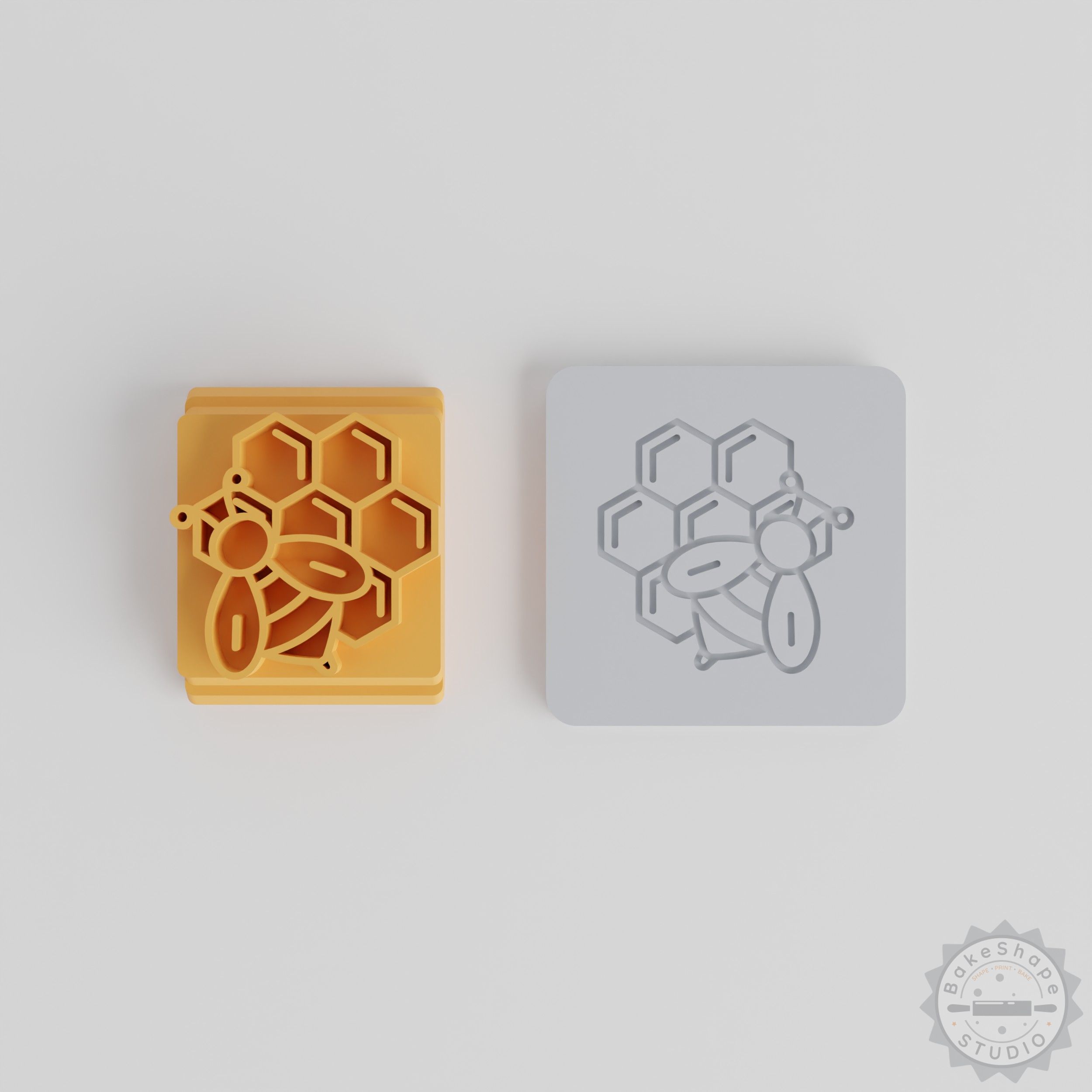 Beehive Stamp Tile Set for Clay and Cookies, 5 Sizes, Perfect for Fondant and Crafts