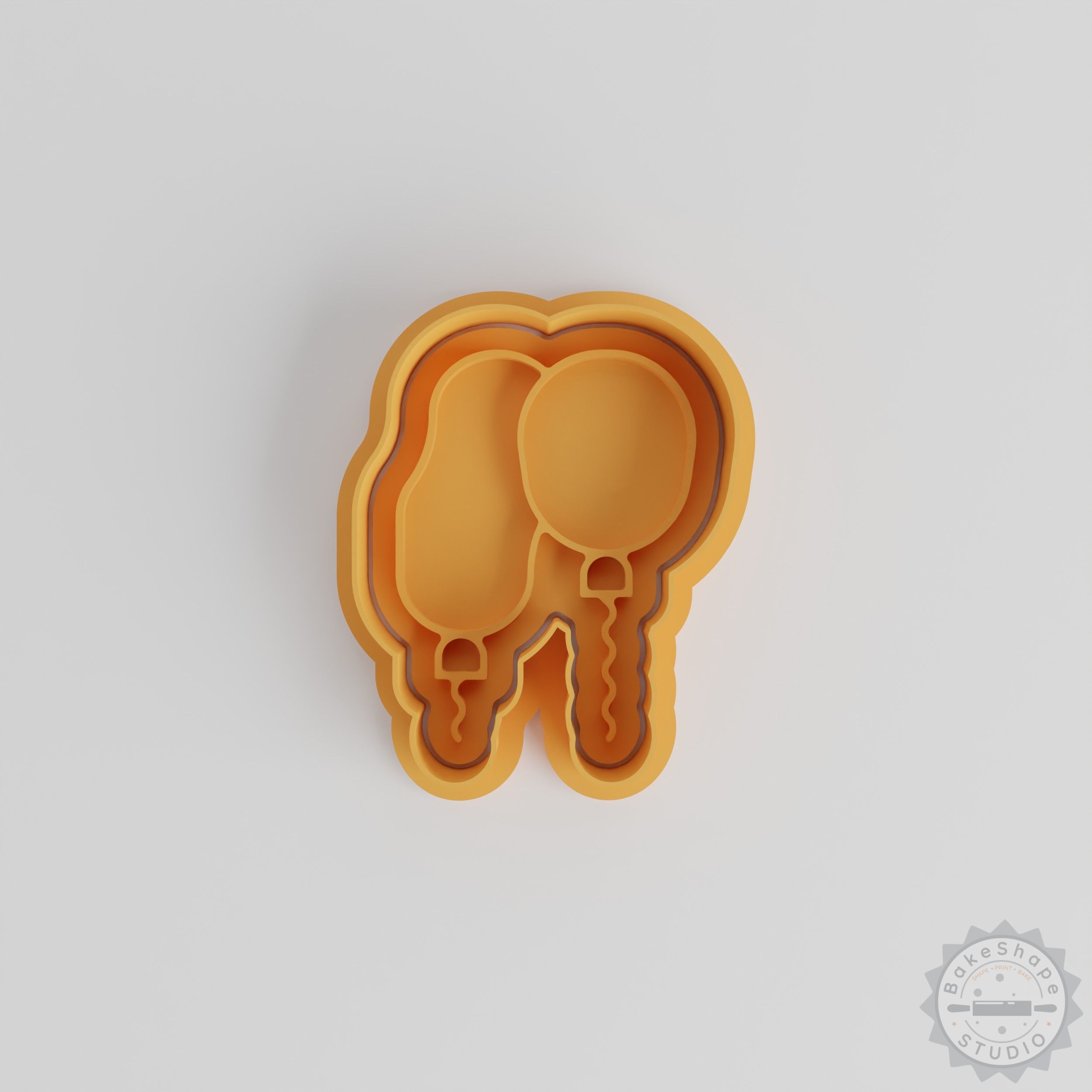 Balloon Shape Cookie Cutter and Stamp Set, 6-Piece, Perfect for Fondant and Cookies