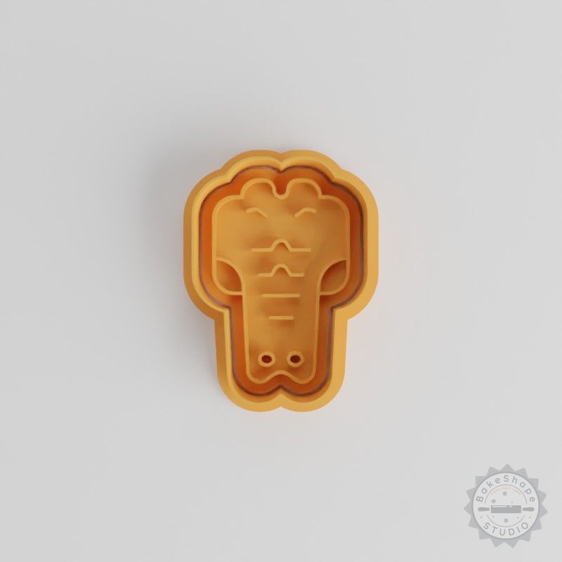 Crocodile Cookie Cutter & Stamp Set, 6-Piece, Reptile Fondant Designs, Alligator Baking Tools