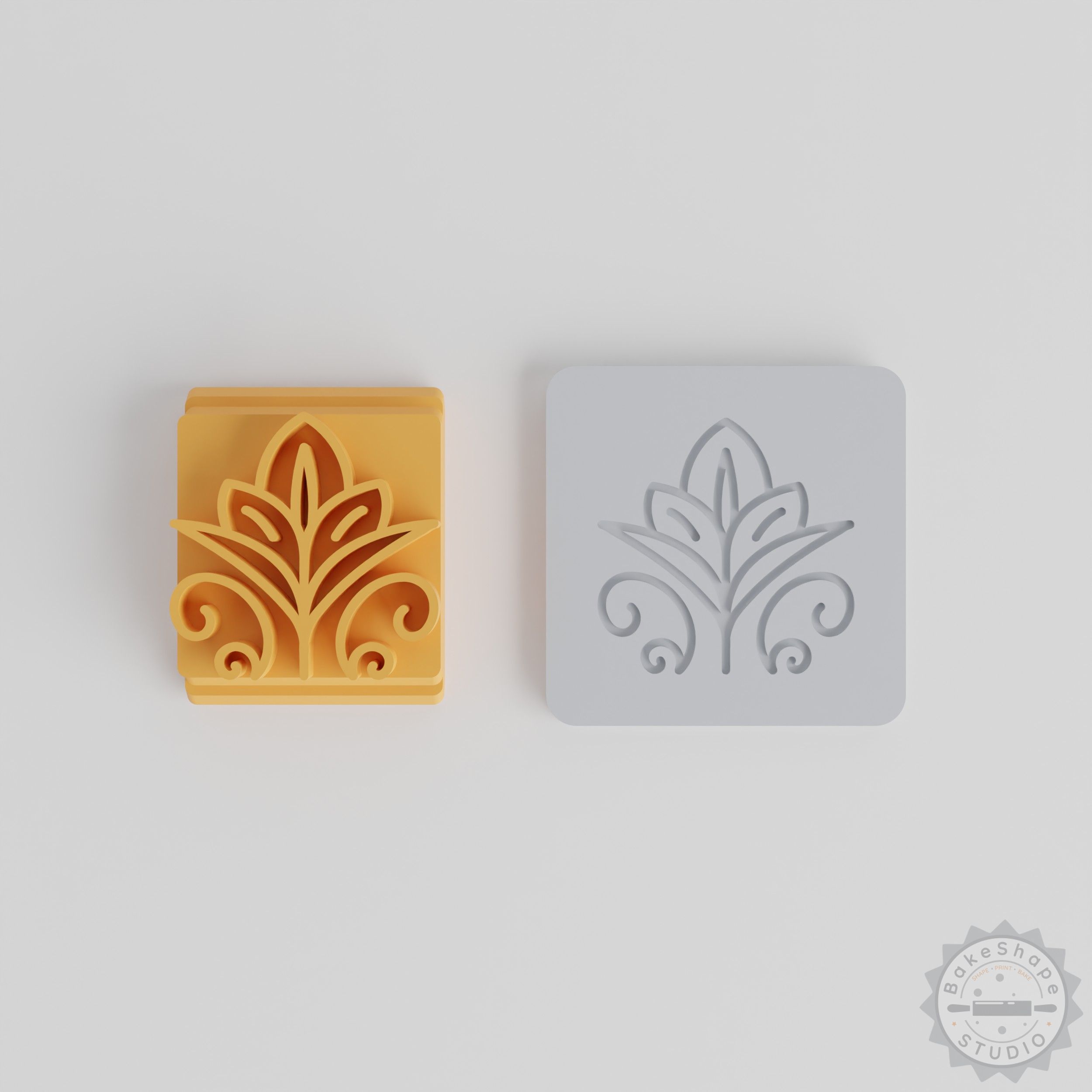 Flower Stamp Tile Set, 5 Sizes, Ideal for Clay and Baking, Dia de los Muertos Skull Design