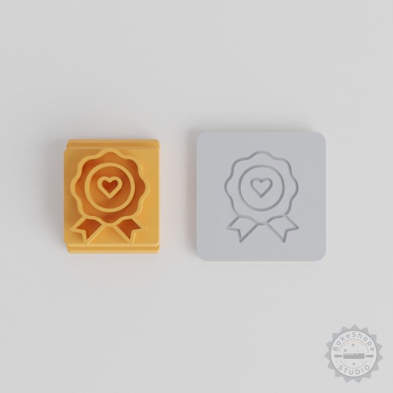 5-Piece Badge Stamp Tile Set, Perfect for Clay, Cookies, Fondant - Motif Sizes 20-40mm