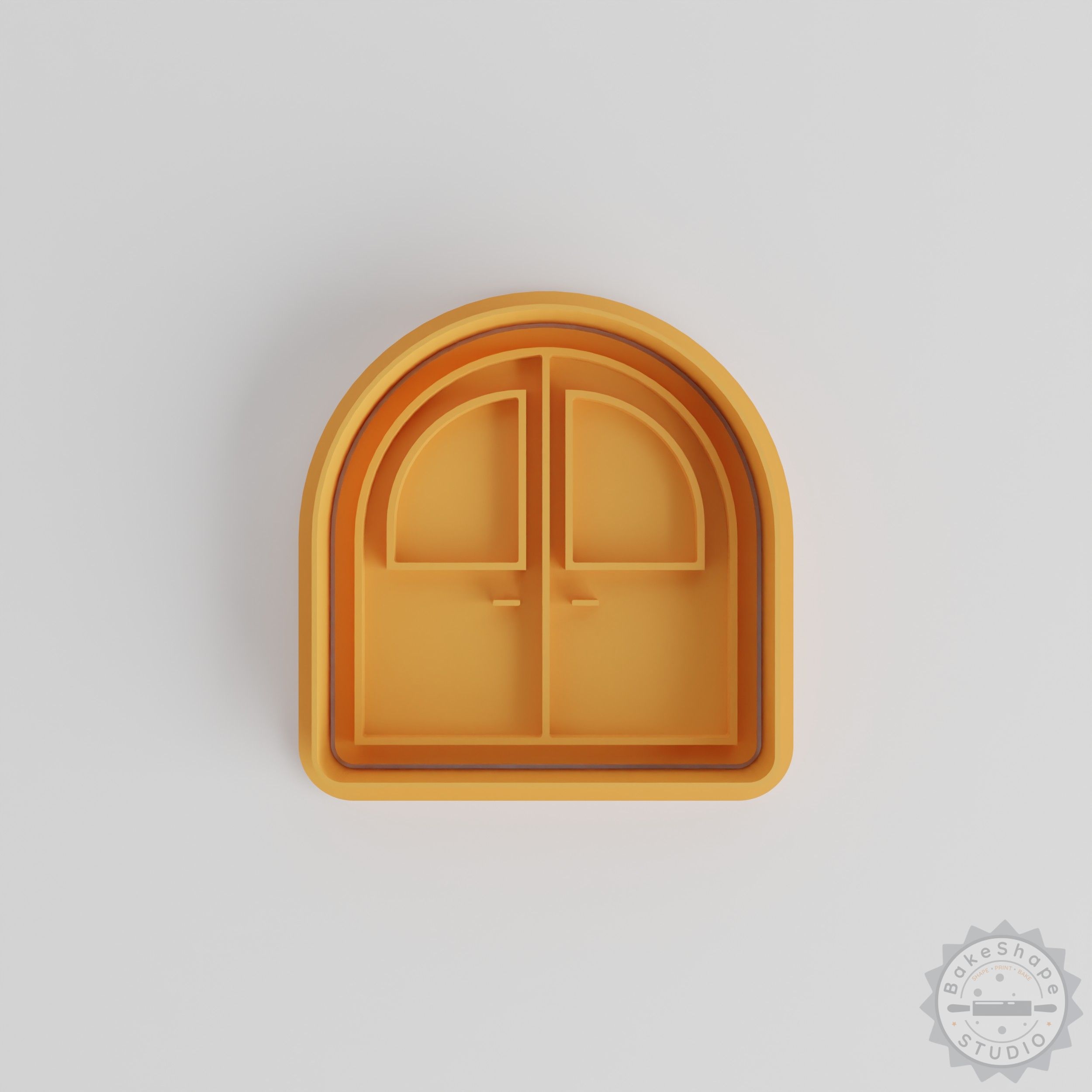Door Shape Cutter & Stamp Set, Cookie & Fondant Baking, S/M/L 6-Piece Pack