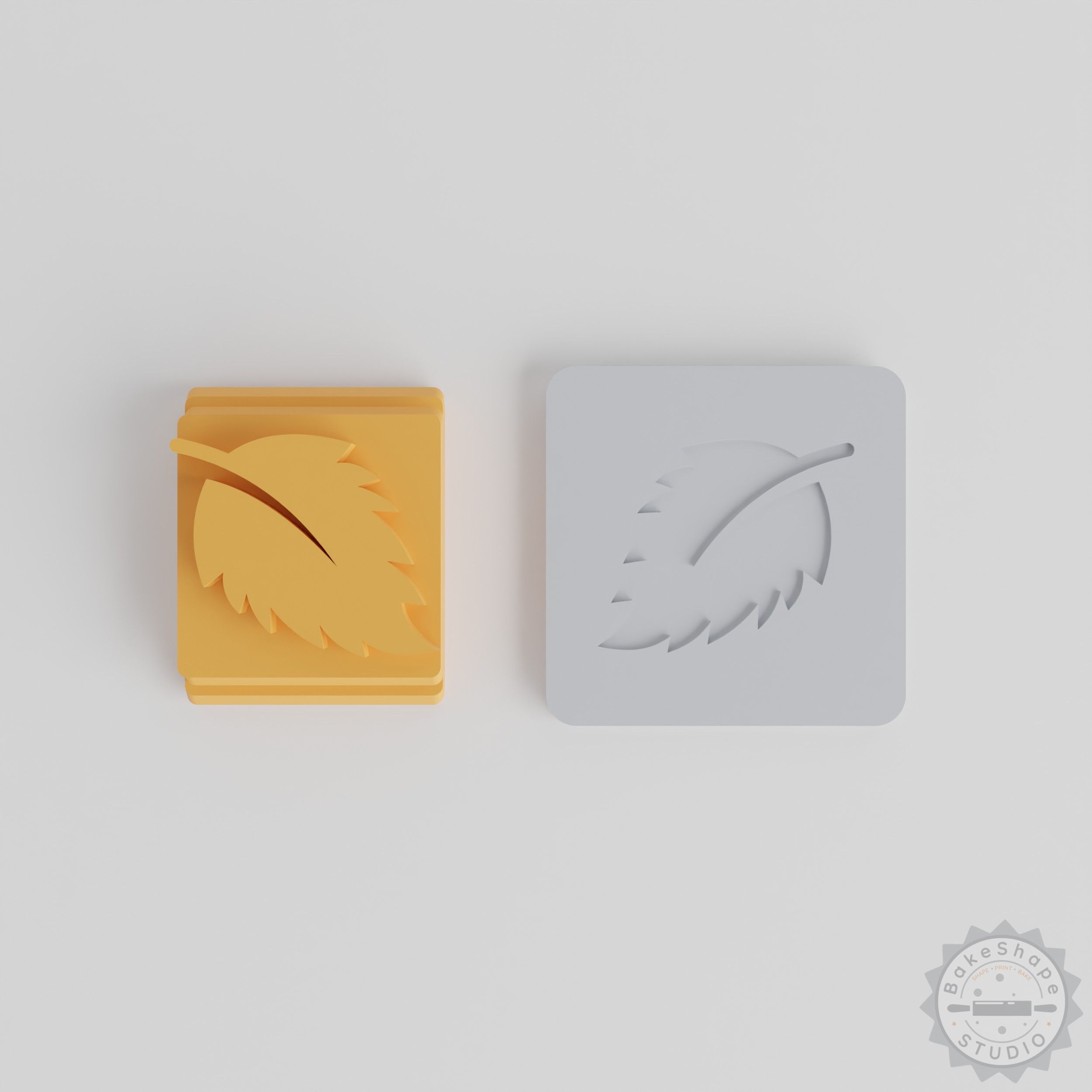 Leaf Stamp Tile Set, 5 Sizes for Clay, Cookies, Fondant, Nature Motif Crafting