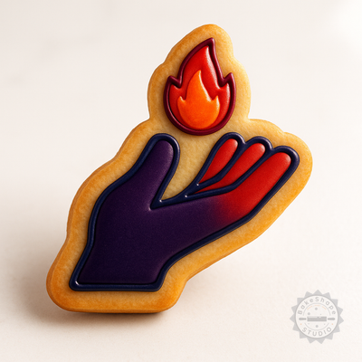 Decorated example 1 of Magic Shape Cutter & Stamp Set, Perfect for Cookies & Fondant, 3 Sizes, 6 Pieces Bundle