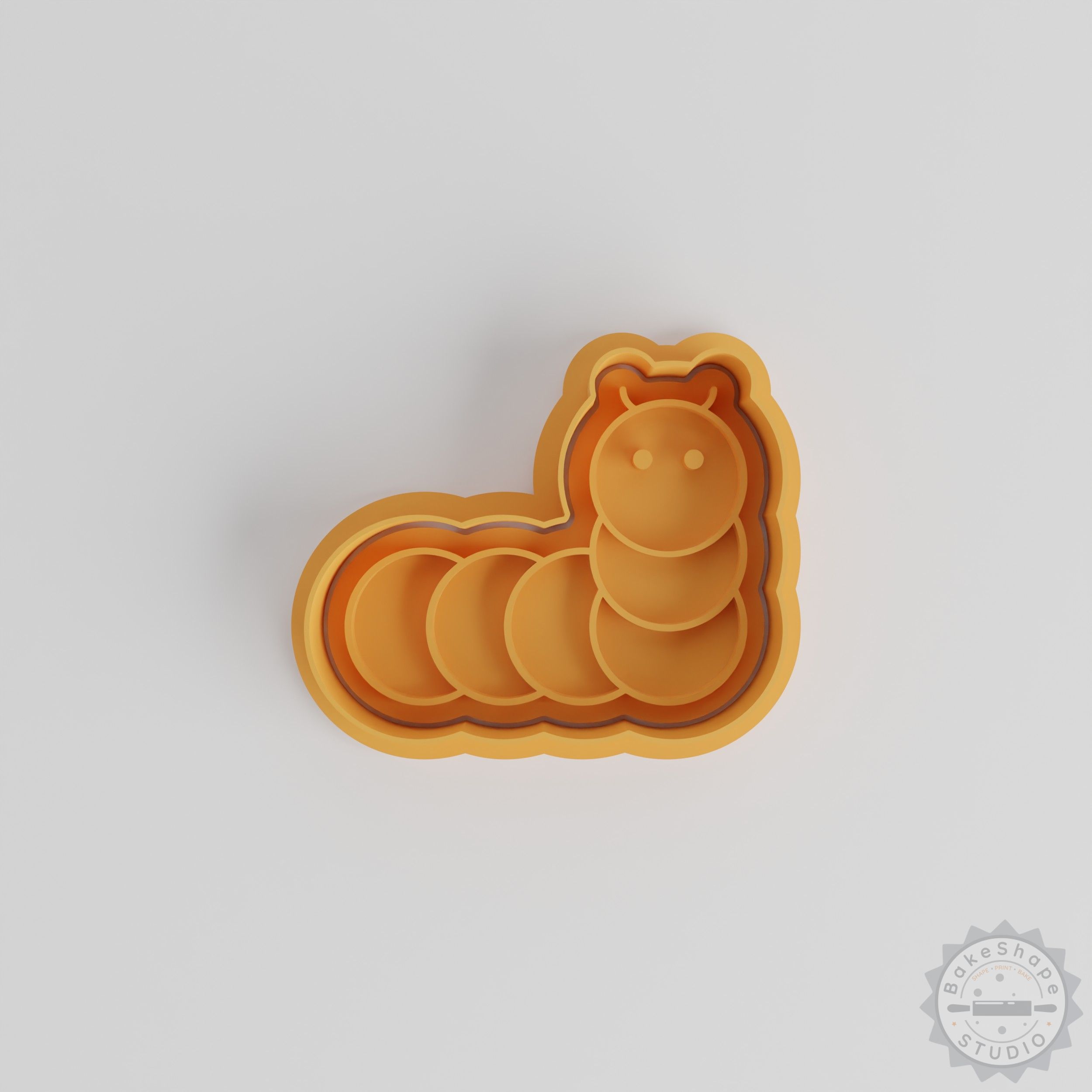 Caterpillar Cookie Cutter and Stamp Set, 6-Piece, for Fondant and Cookies, Sizes S/M/L