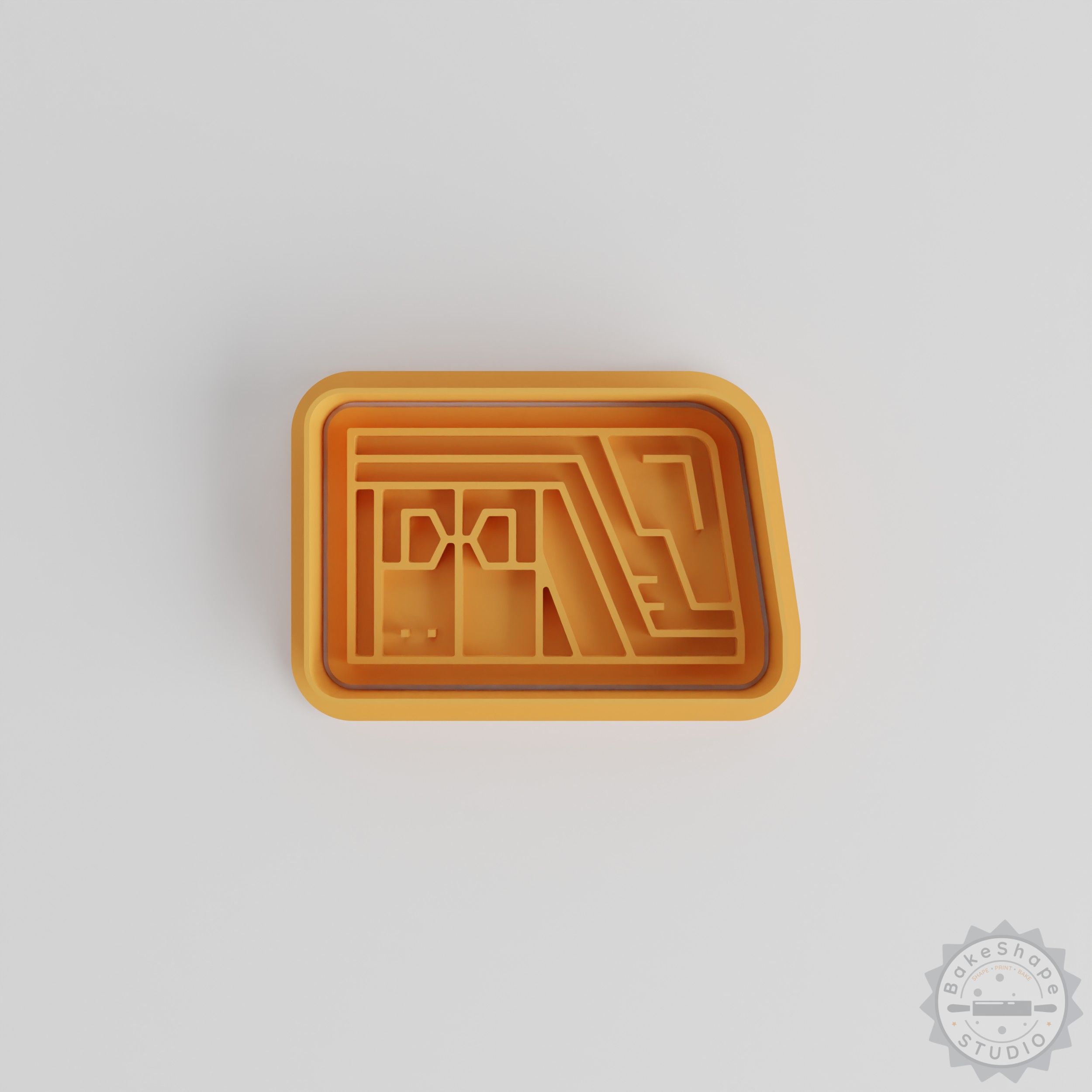 Train cookie cutter and stamp 6-piece set STL for 3D printing railway themed cookies