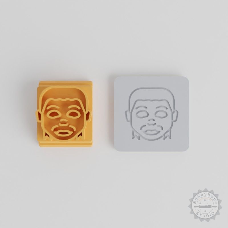 Michael Myers Stamp Tile Set, 5 Sizes for Clay, Cookies, Fondant, Halloween Scary Mask Design