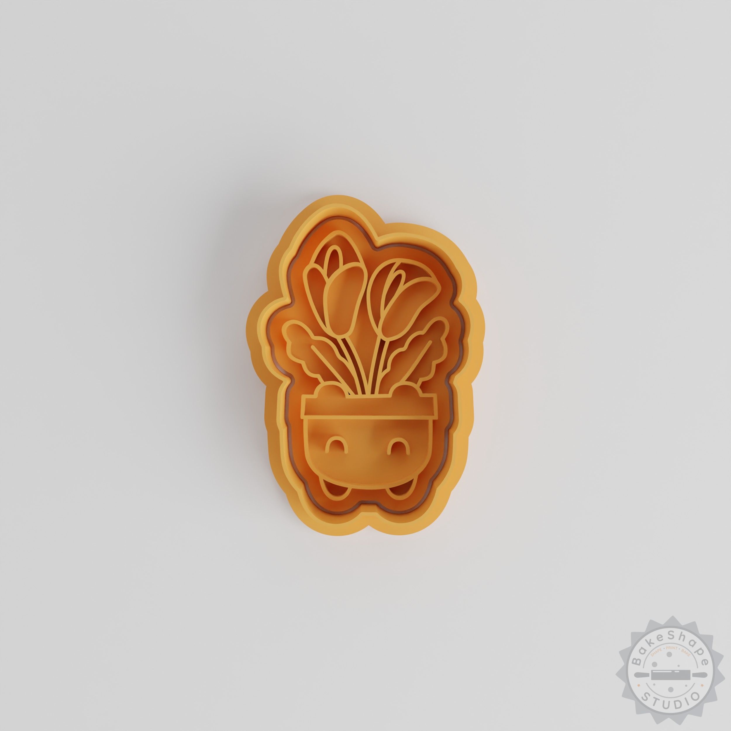 Calla Lily Flower Pot Cookie Cutter and Stamp Set, 6-Piece Set for Cookies and Fondant, Cute Spring Designs