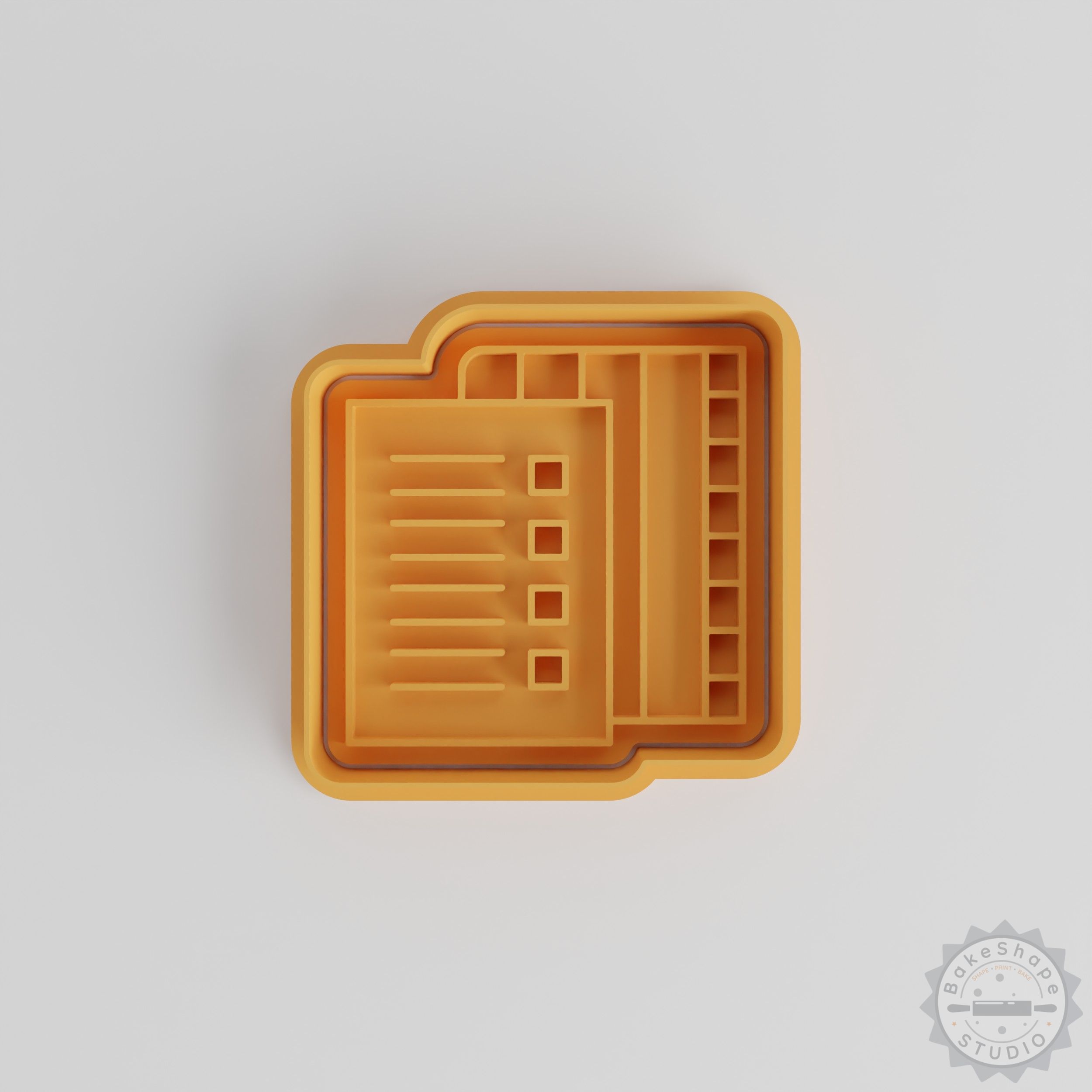 Homework Shape Cutter and Stamp Set for Cookies and Fondant, 6 Pieces in S/M/L