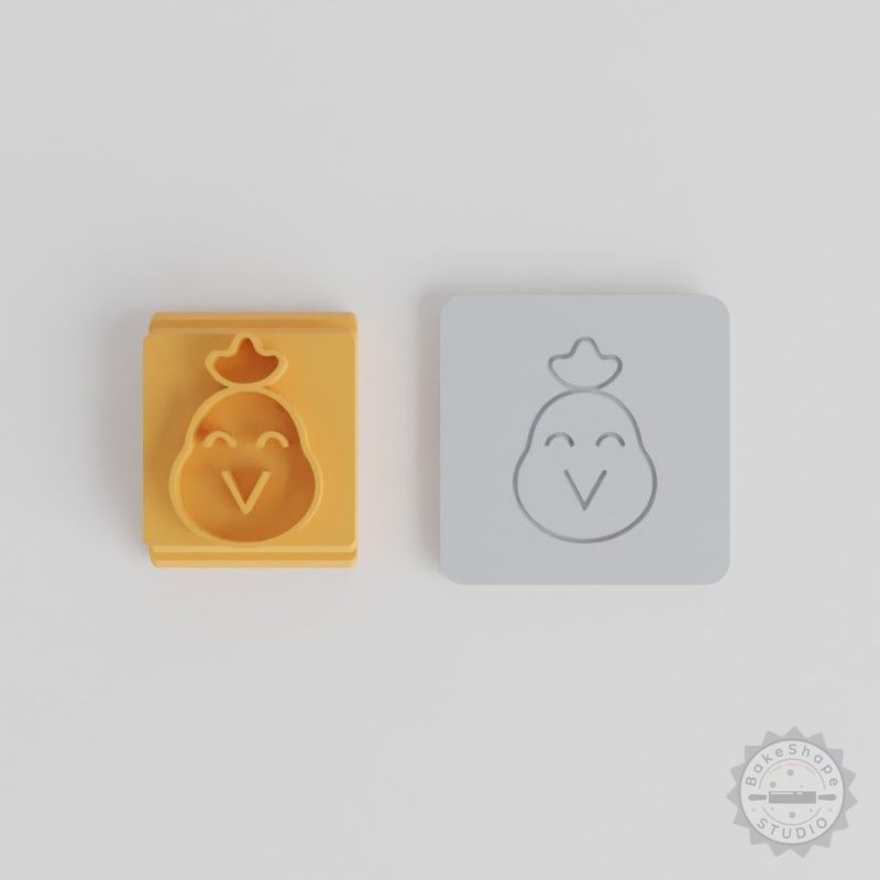 Chicken Stamp Tile Set, 5 Motif Sizes, Perfect for Clay, Cookies, Fondant