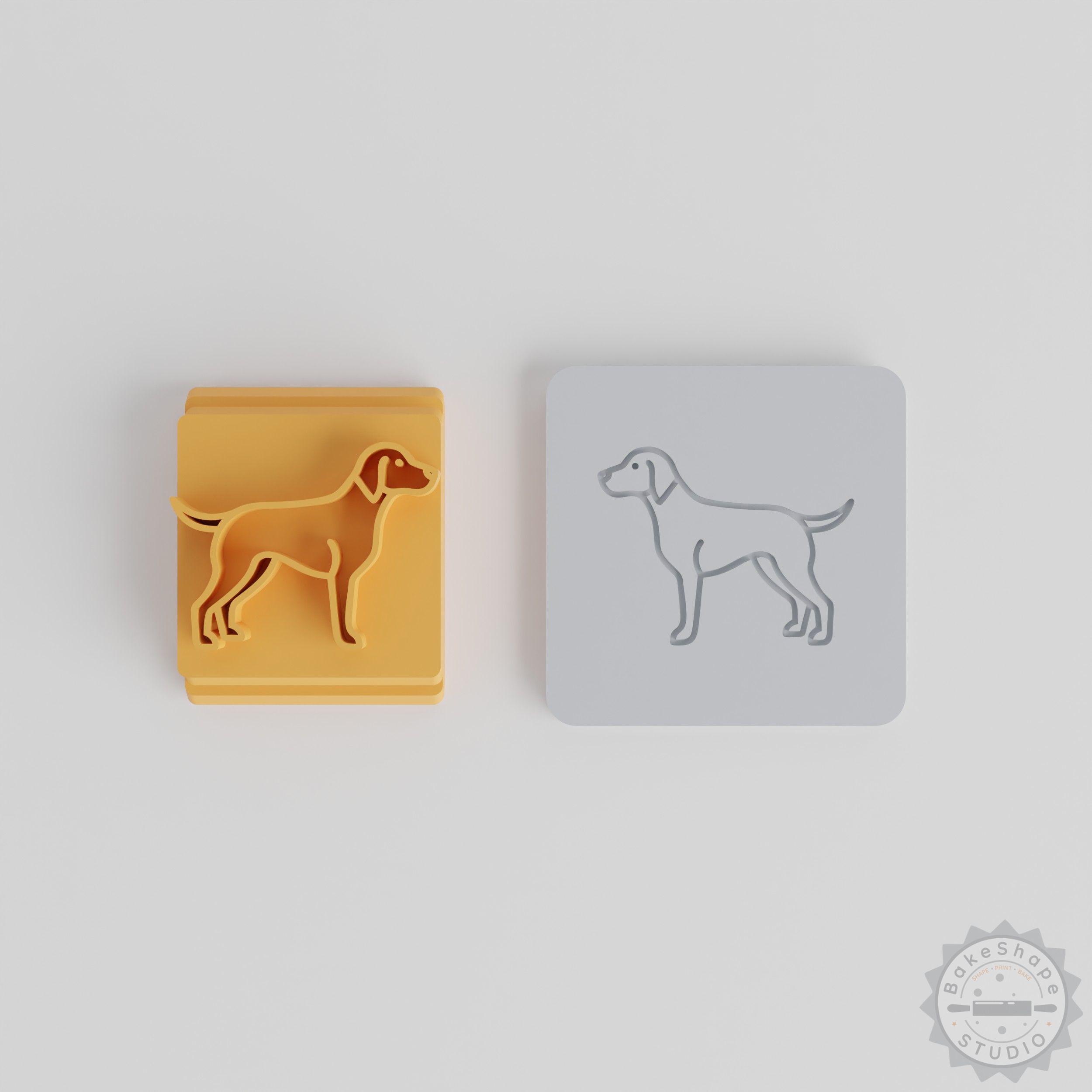 Vizsla Stamp Tile Set for Clay, Cookies & Fondant, 5 Motif Sizes 20-40mm, Perfect Dog Breed Design