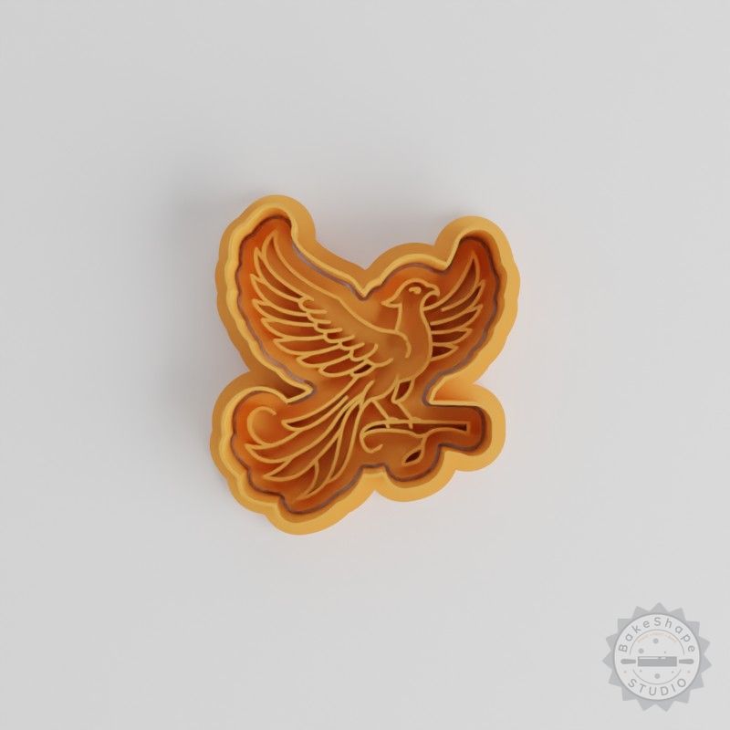 Phoenix Fondant & Cookie Cutter Set, Fire Bird Design, 3 Sizes S/M/L, 6 Pieces