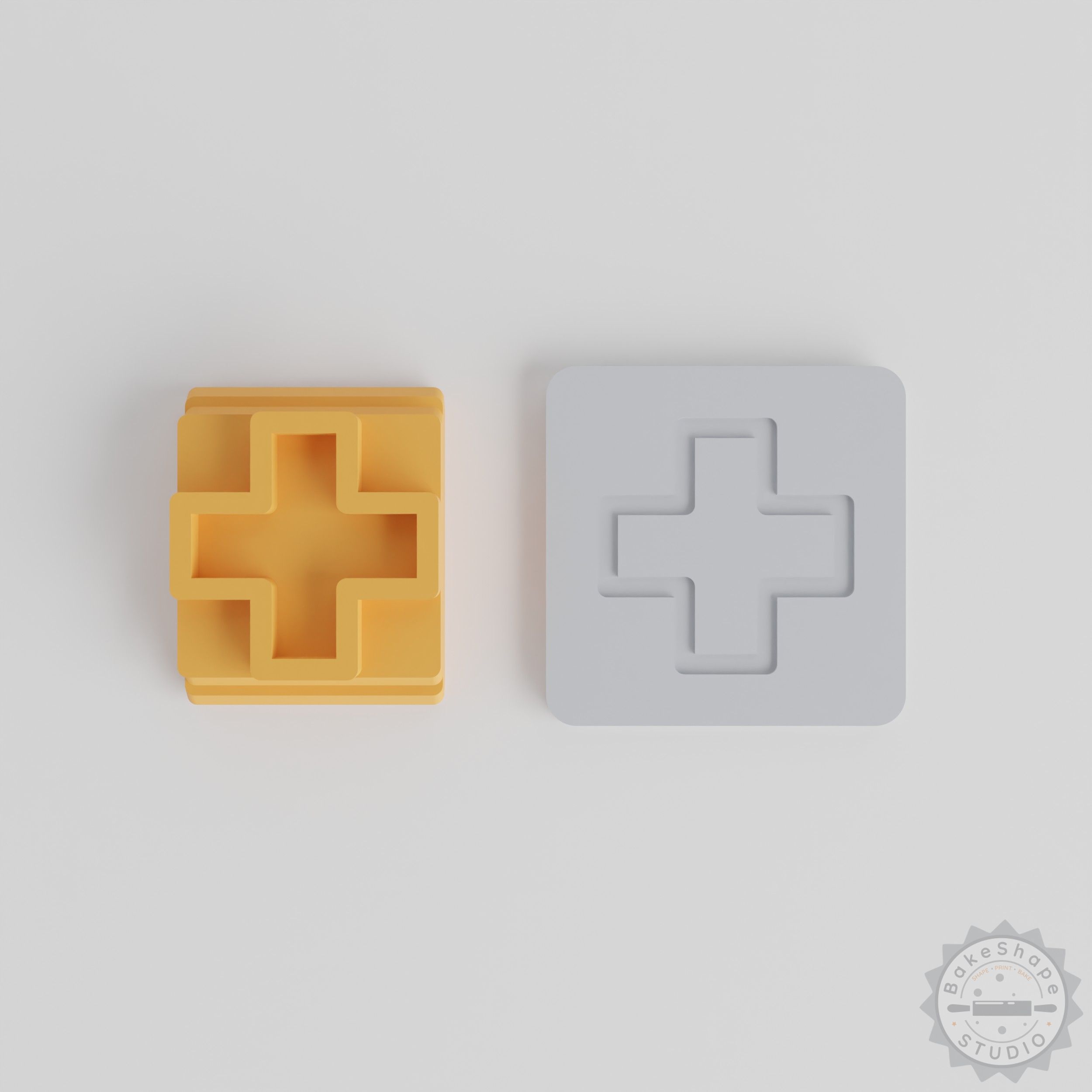 Cross Stamp Tile Set, 5 Geometric Motif Sizes for Clay, Cookies, Fondant