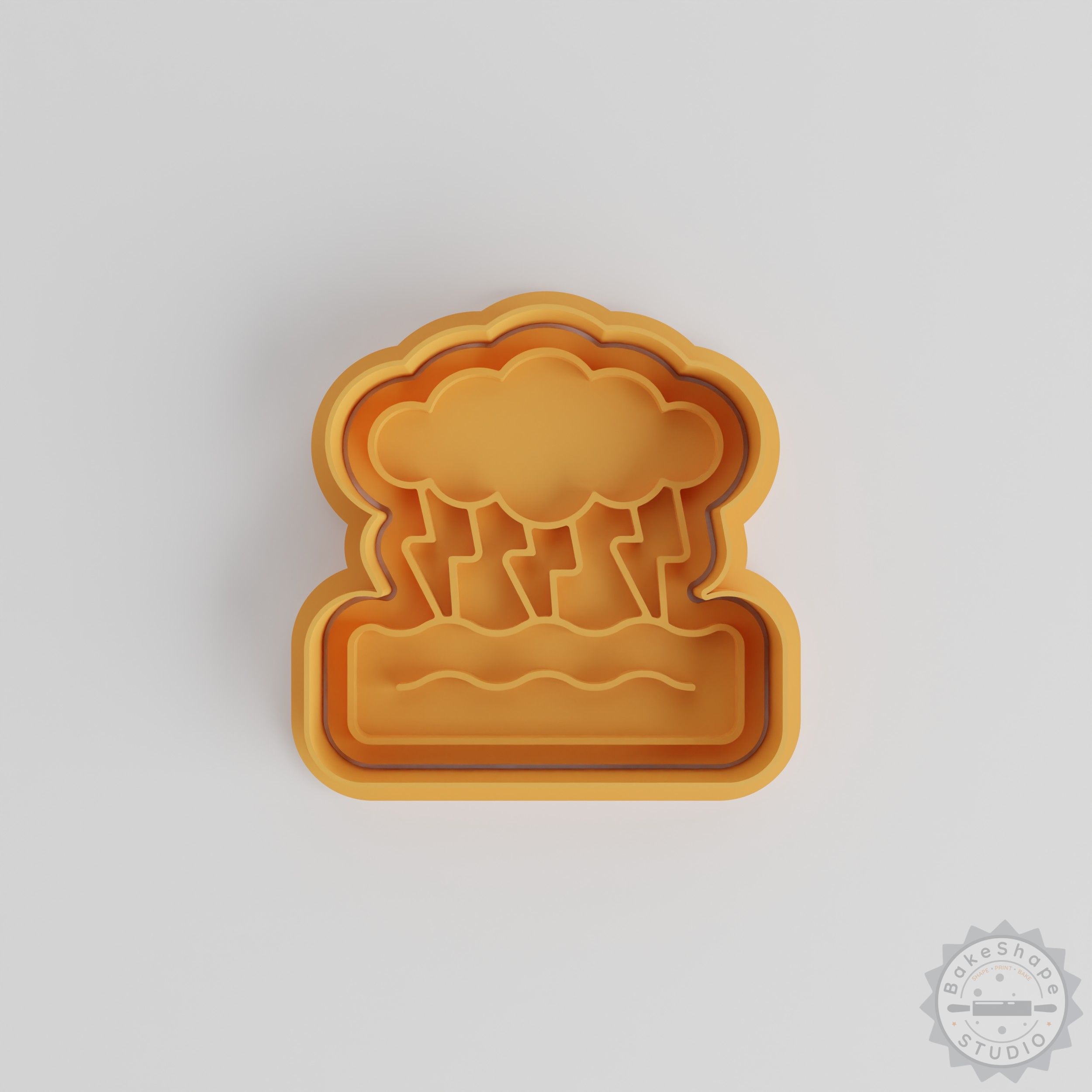 Ocean Thunderstorm Cookie Cutter Set, Shape and Stamp for Cookies and Fondant, 6-Piece Bundle