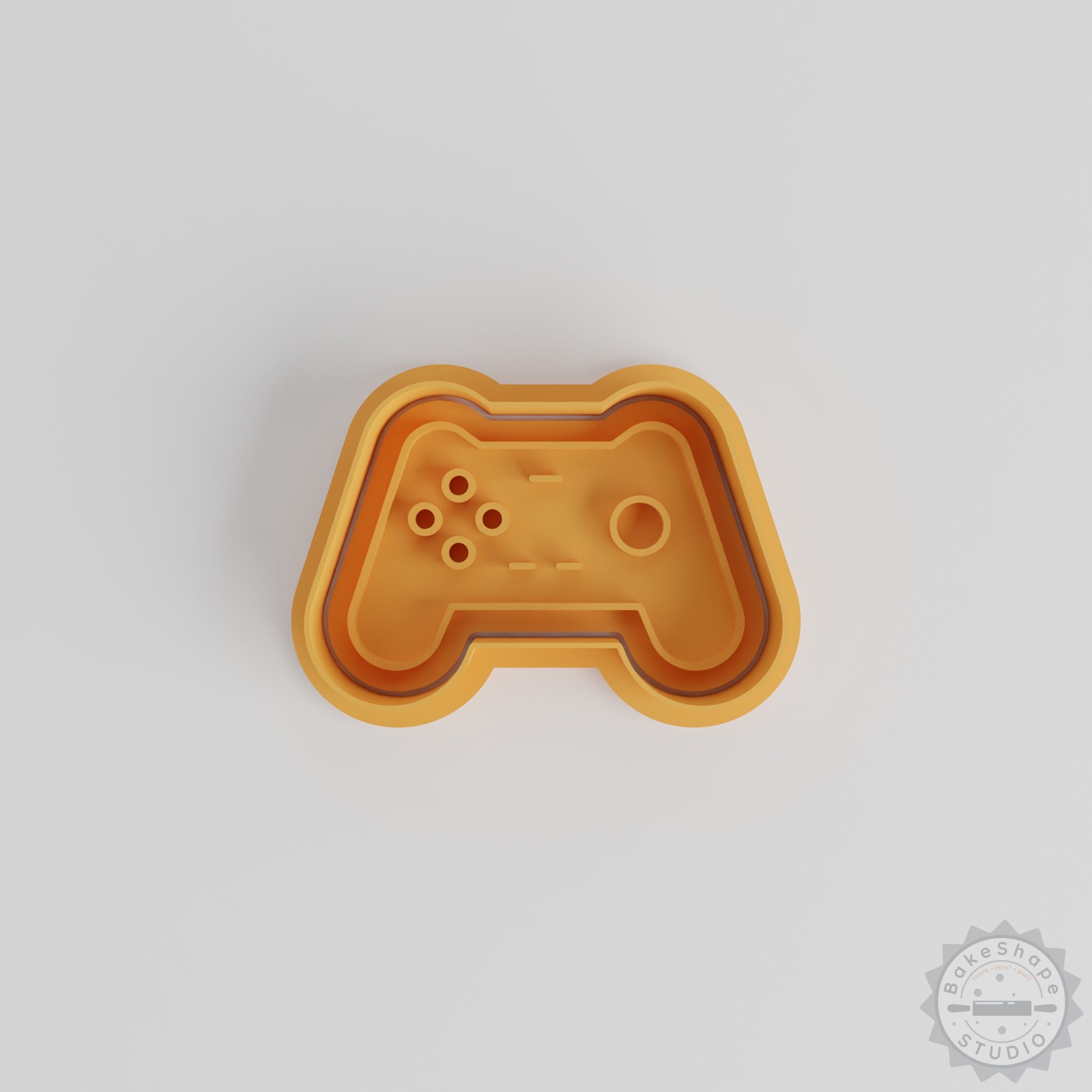 Gaming Controller Shape Cookie Cutter & Stamp Set, S/M/L Sizes, 6 Pieces