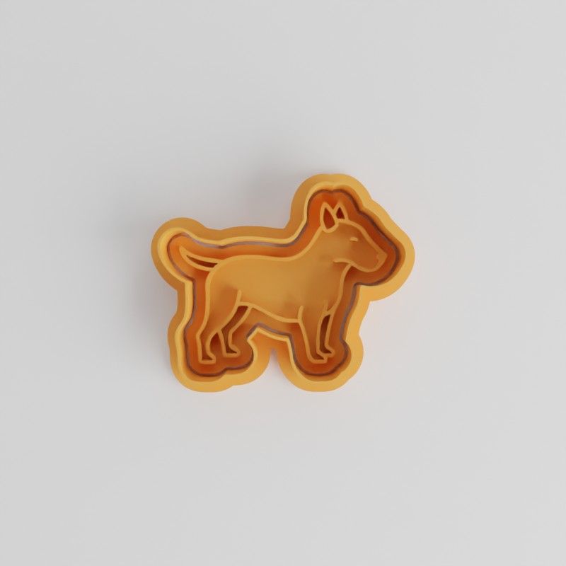 Bull Terrier Cookie Cutter and Stamp Set, 6-Piece Collection for Cookies and Fondant, Dog Breed Design