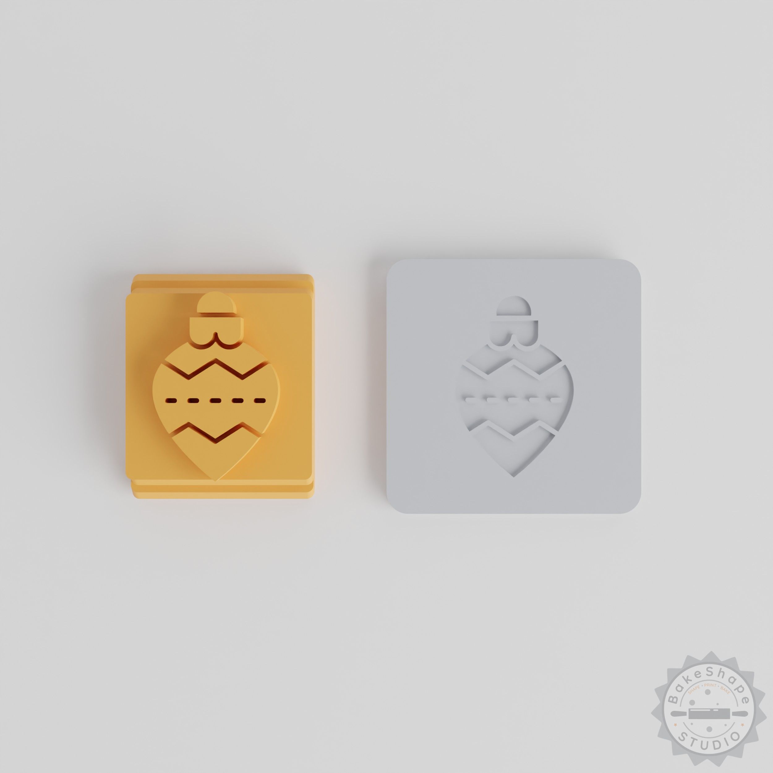 Christmas Decoration Stamp Set, 5 Sizes, Festive Ornament Tile for Clay, Cookies, Fondant