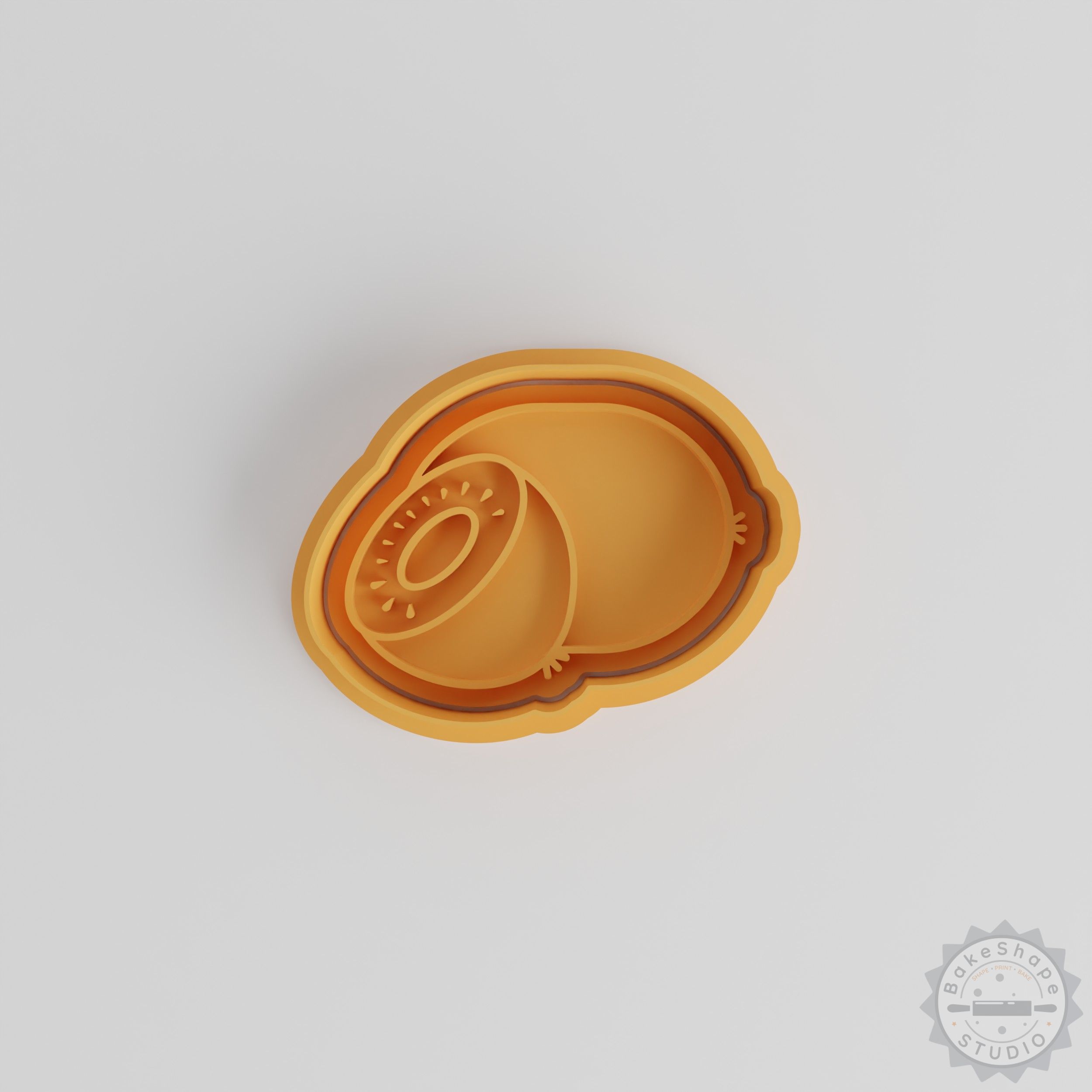 Kiwi Shape Cutter and Stamp Set for Cookies, Fondant, 3 Sizes, 6 Pieces, Perfect for Juicy Kiwi Fruit Designs