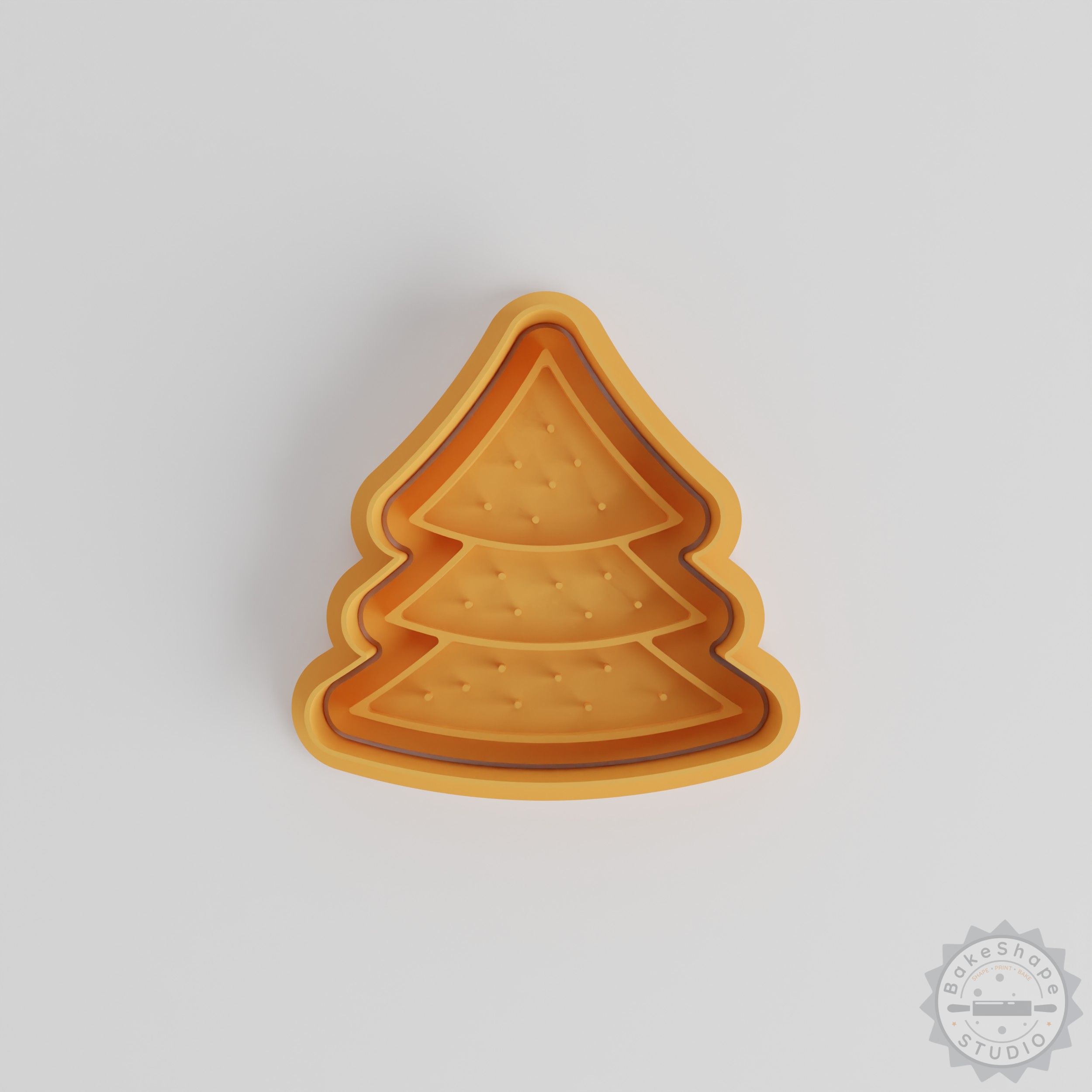Fir Tree Cookie Cutter and Stamp Set, 6-Piece, Nature Tree, Perfect for Cookies, Fondant, S/M/L Sizes