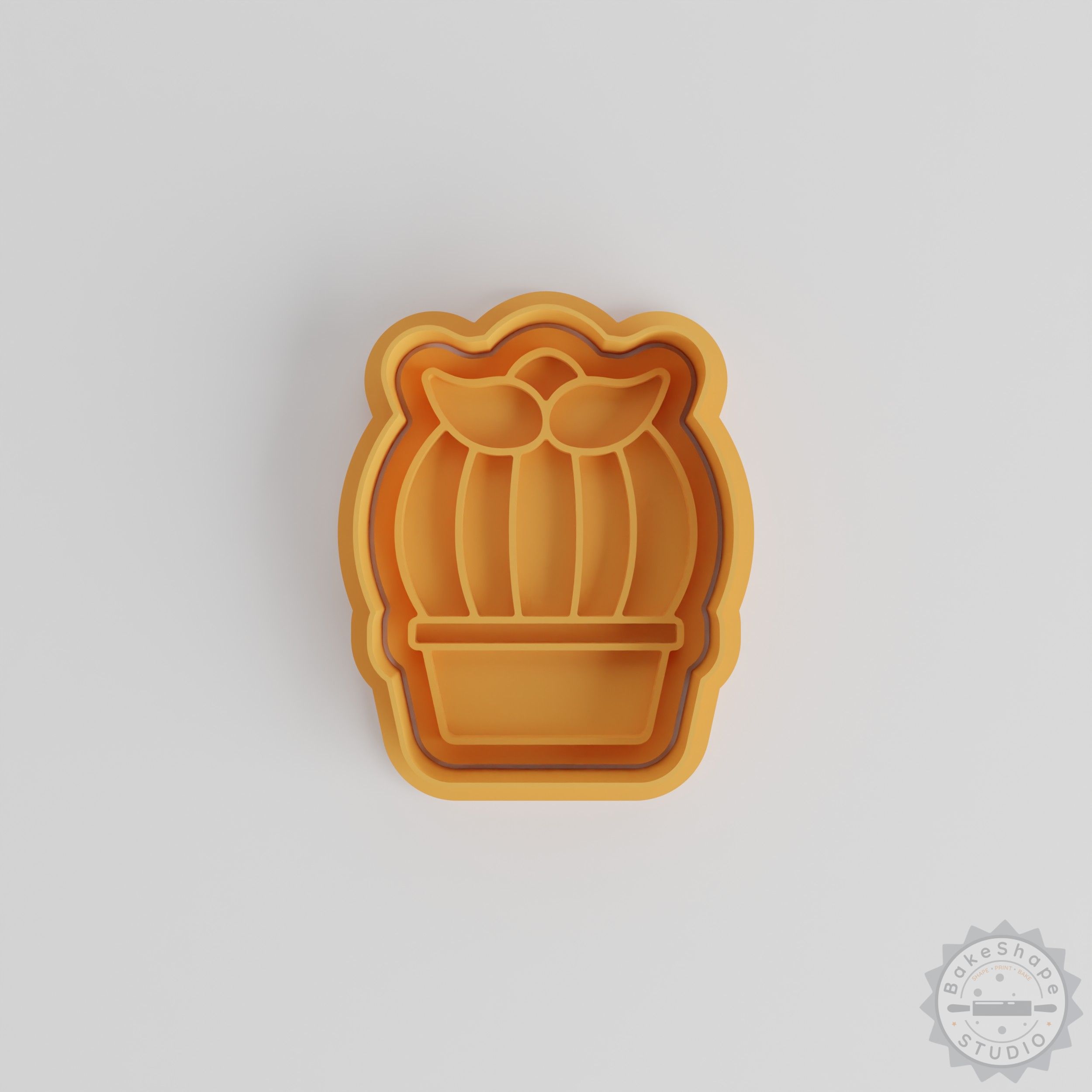 Cactus with Flower Cookie Cutter and Stamp Set, 6-Piece Multi-Size Shape & Stamp for Fondant Cookies